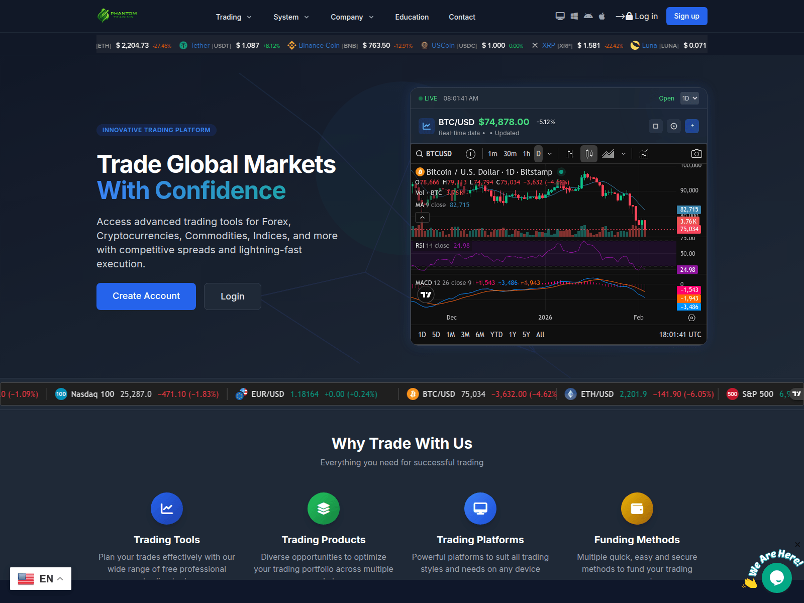 Forensic screenshot of phantomtrdx.net