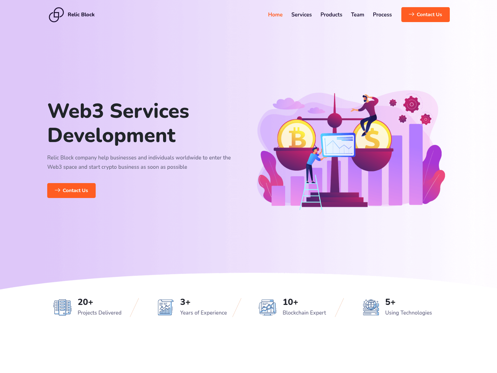 Screenshot of blockchain.relicblock.com