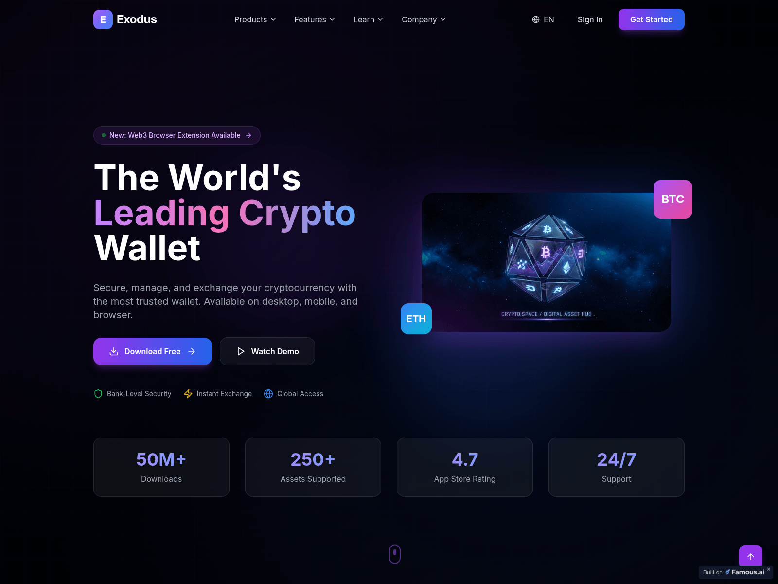 Screenshot of exodusru.com