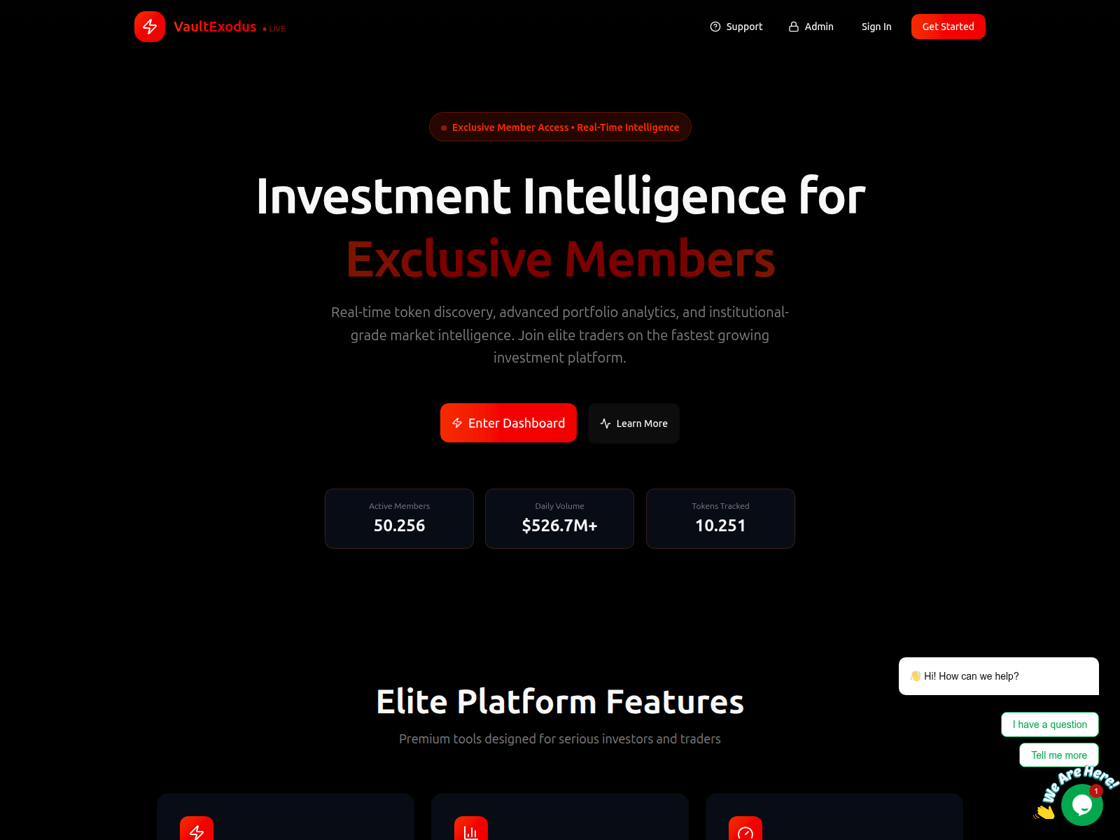 Screenshot of vaultexodus.xyz