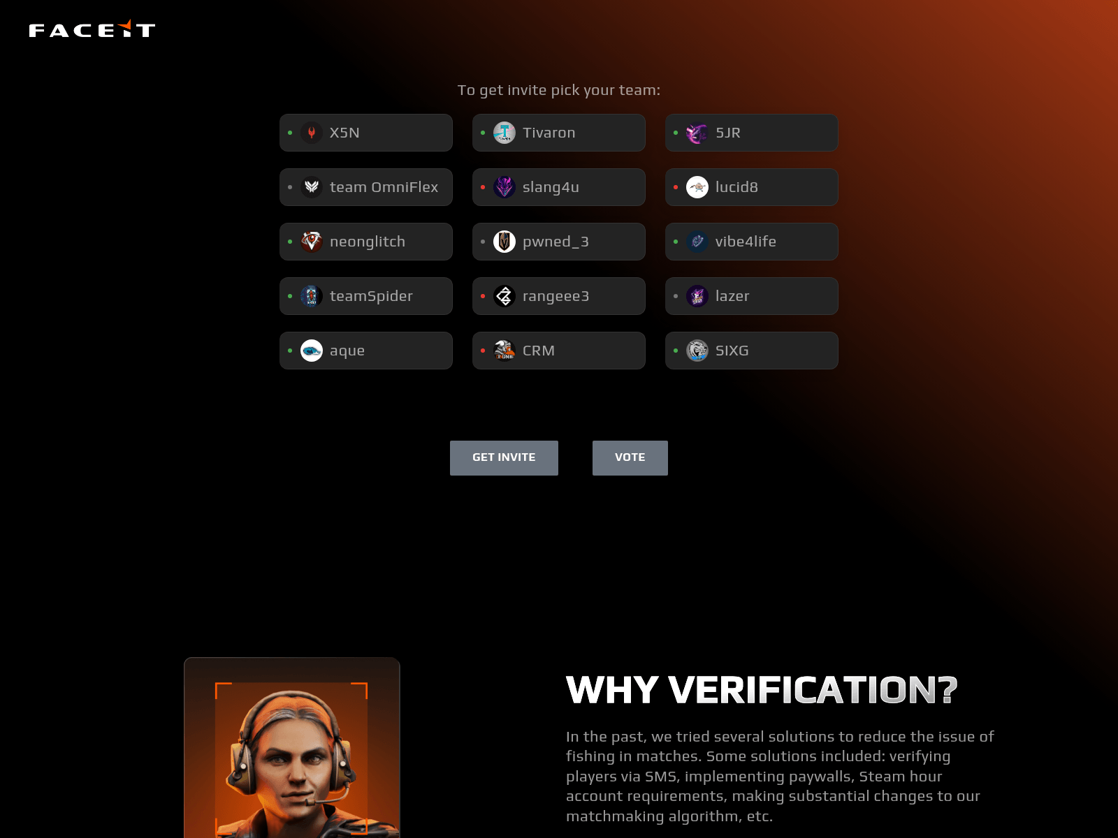 Screenshot of join.tm-vex-arena.com/club