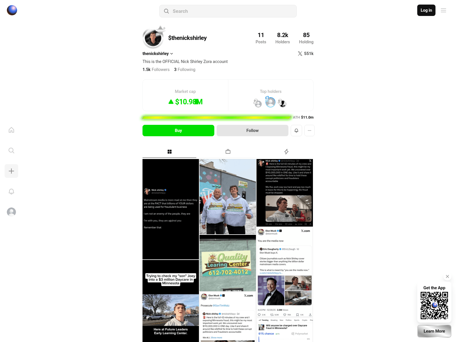 Screenshot of thenicksshirley.com