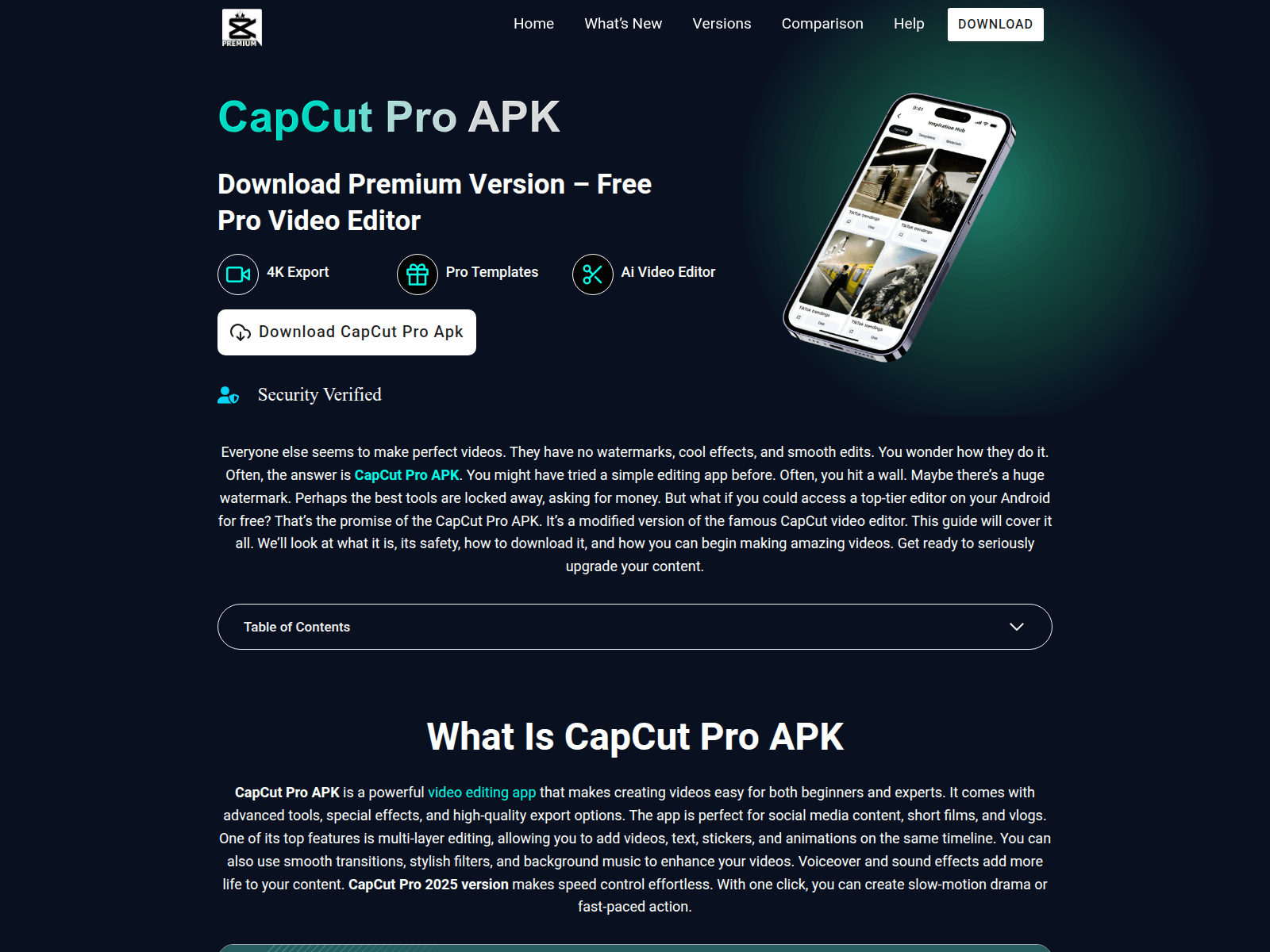 Screenshot of capcutapkdown.com