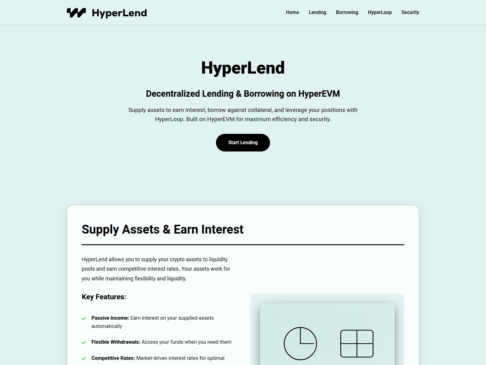 Screenshot of hyper-lend.fi