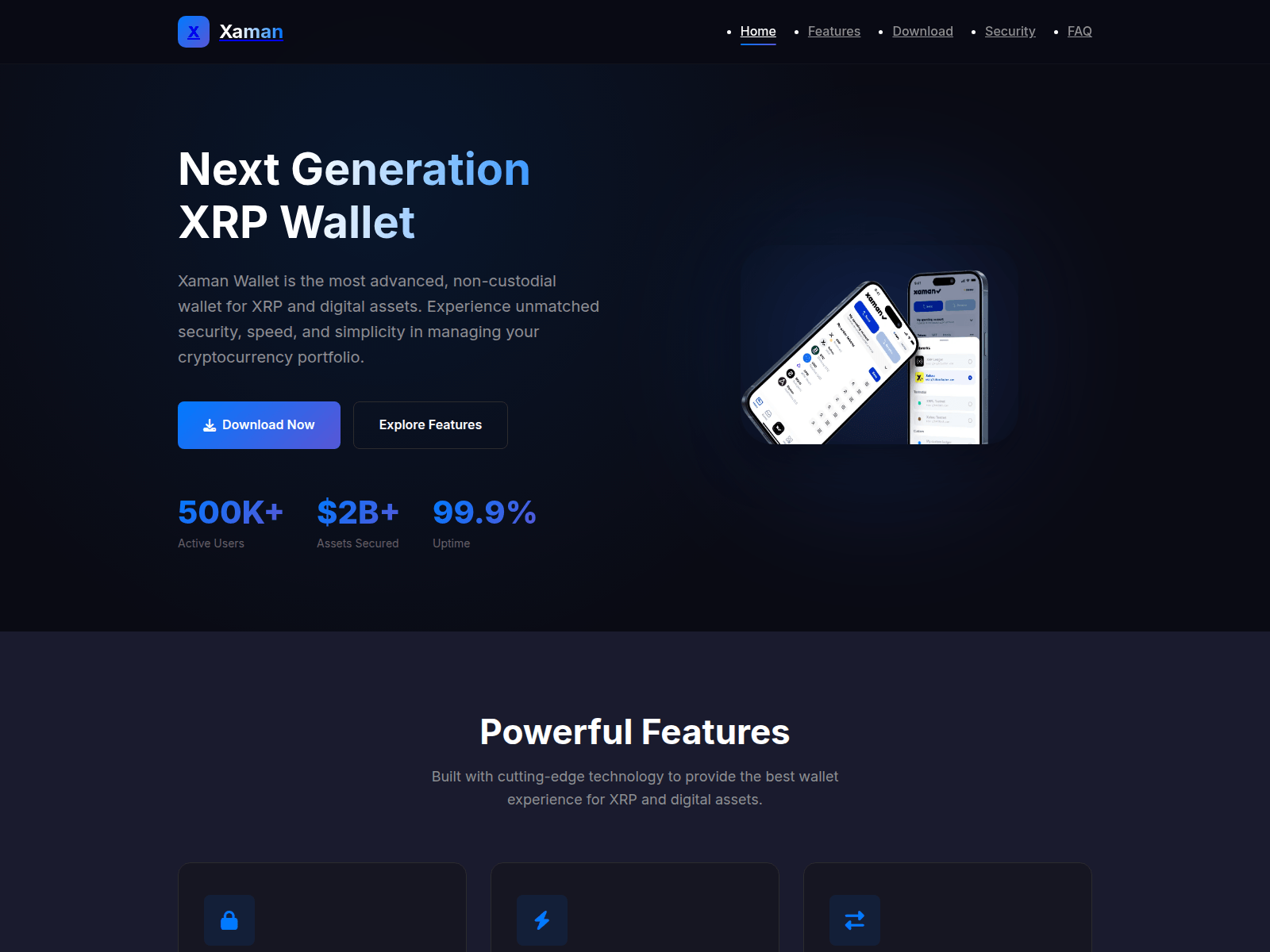 Screenshot of xaman.nl