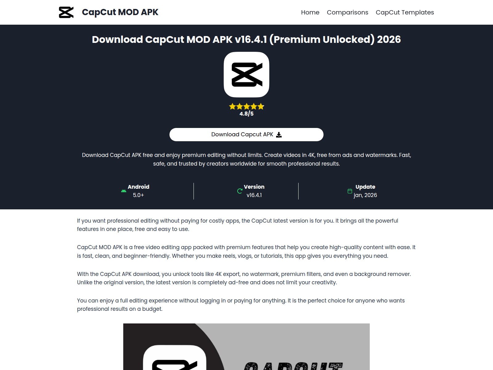 Screenshot of cepcuttapk.com