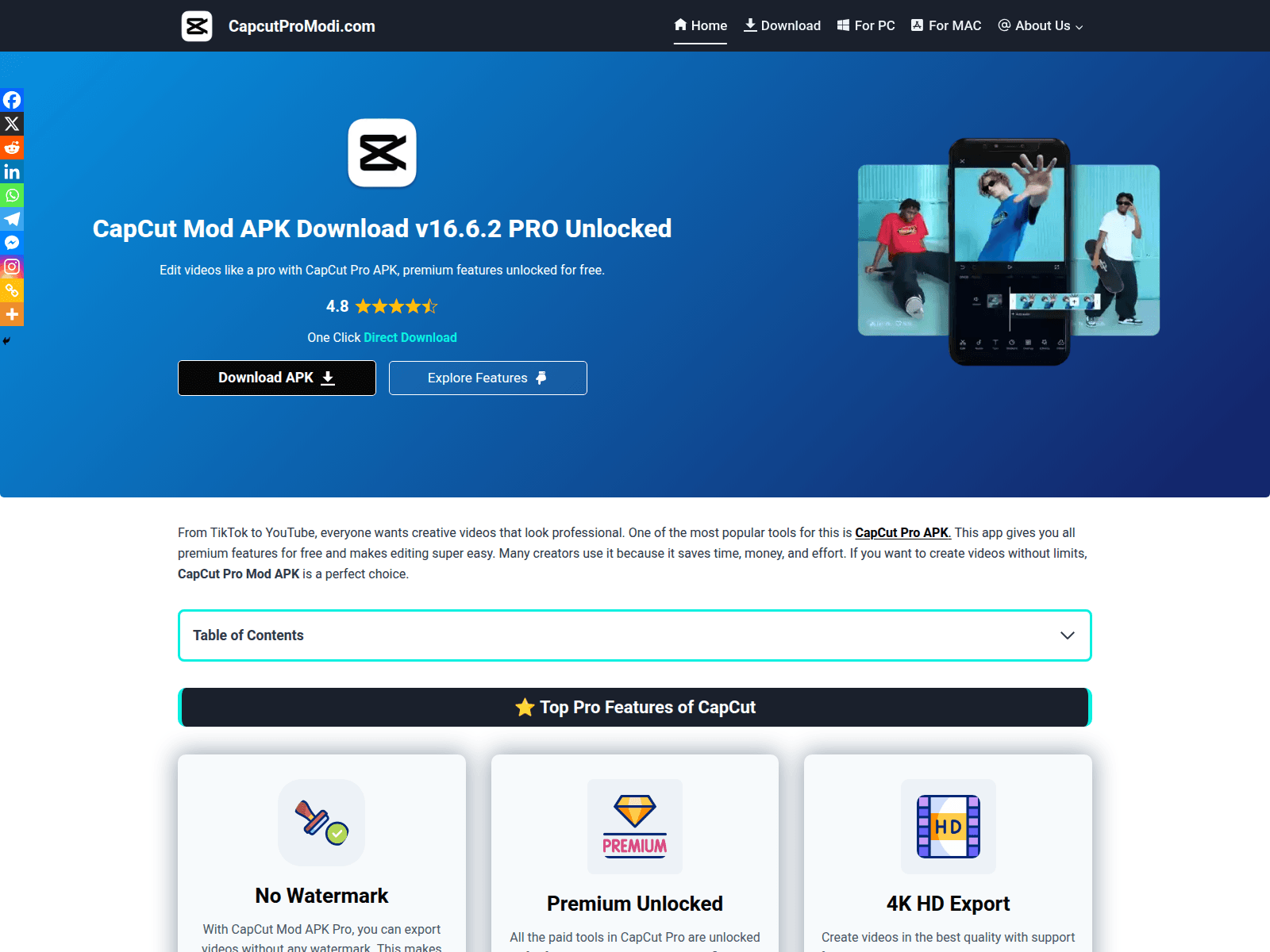 Screenshot of capcutpromodi.com