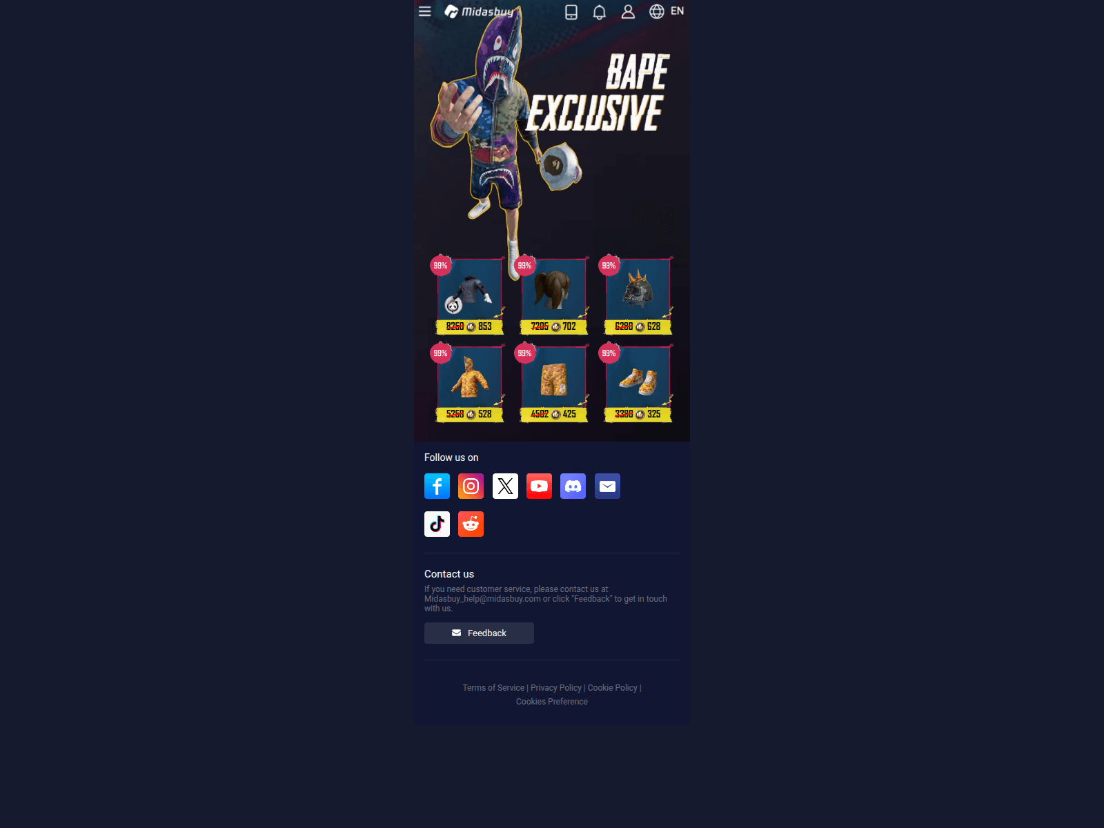 Screenshot of midasbuy-plus.officials-event.com