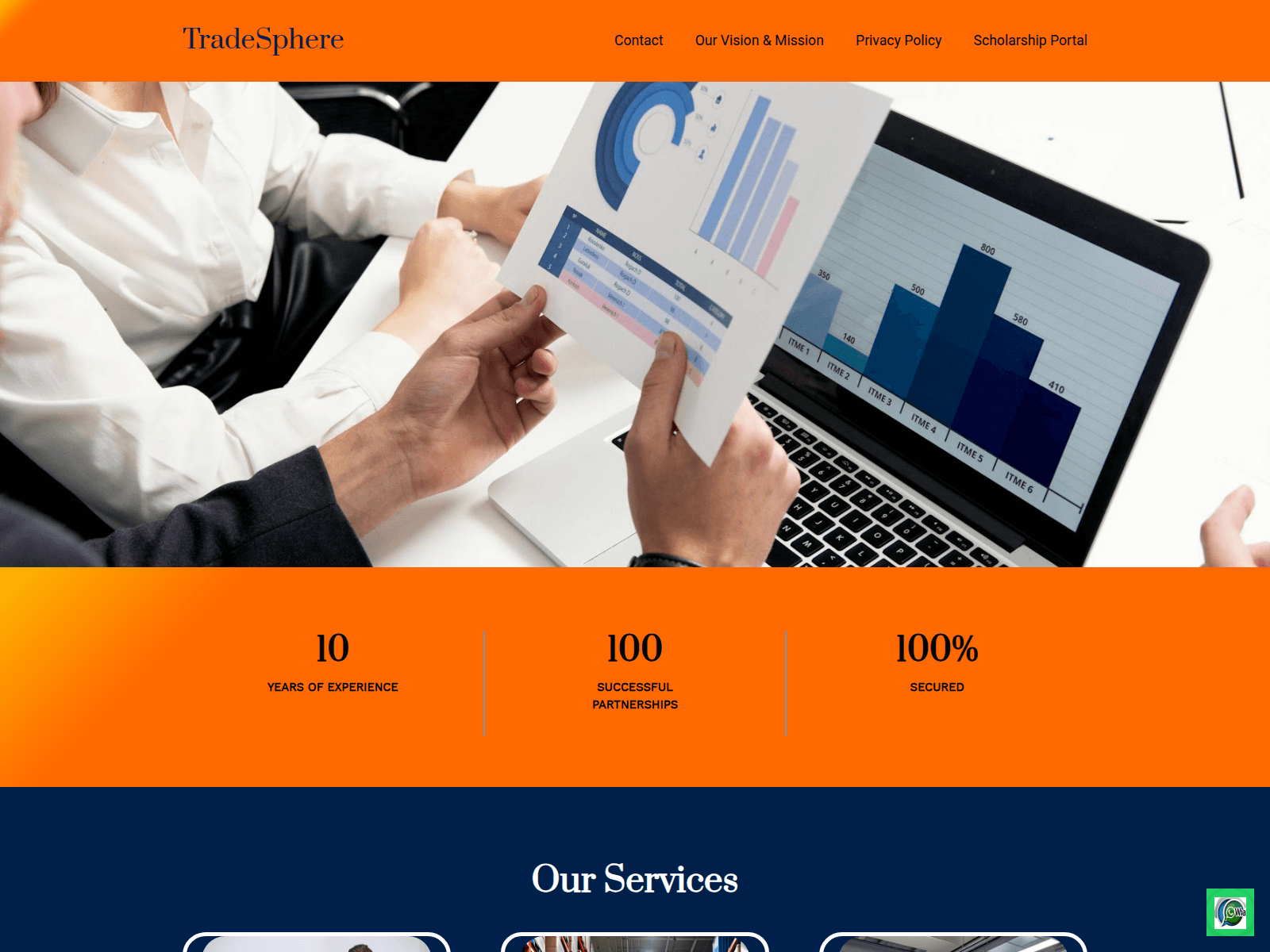 Screenshot of tradesphereco.com