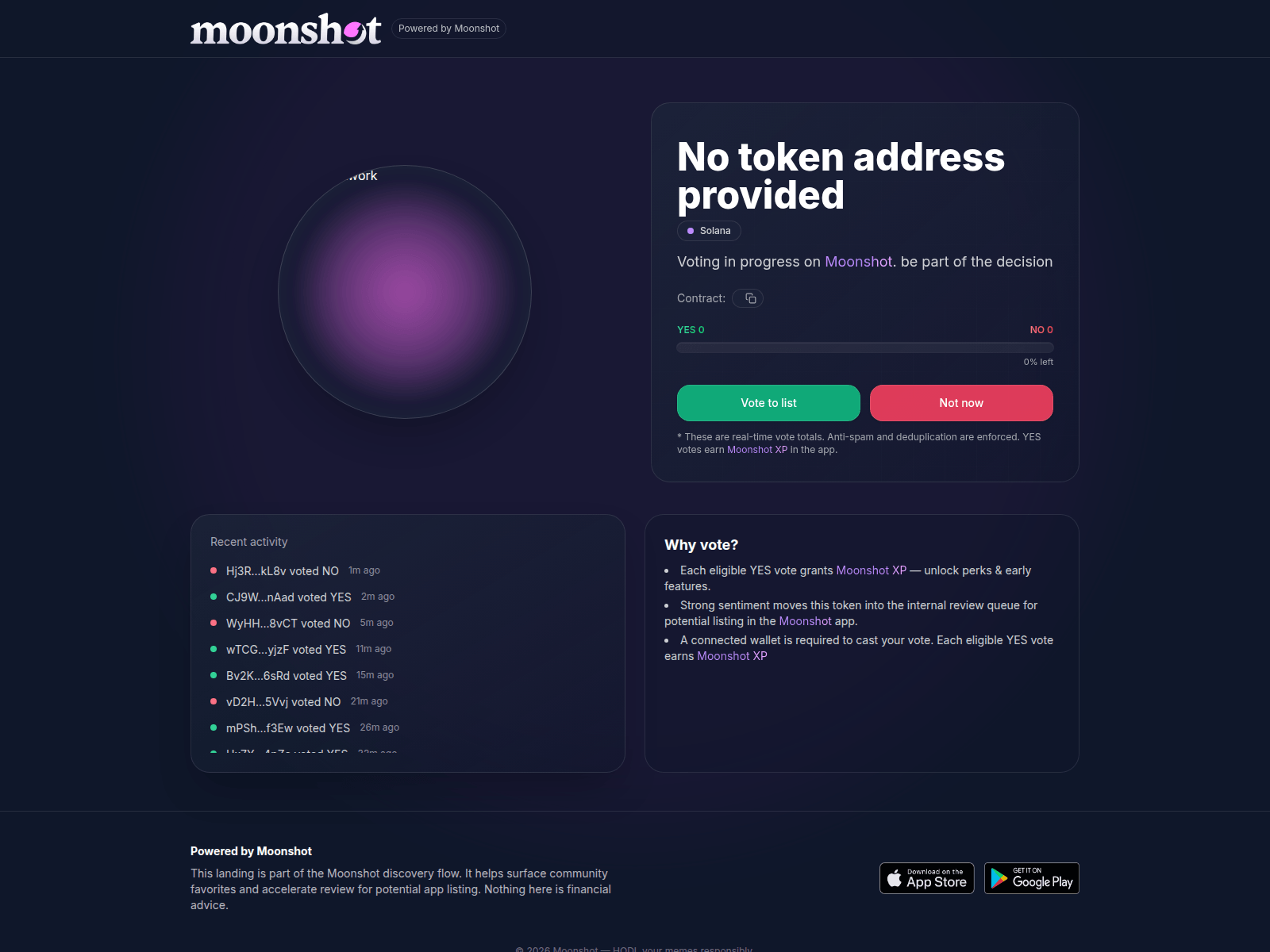Screenshot of moonshot-voting.io