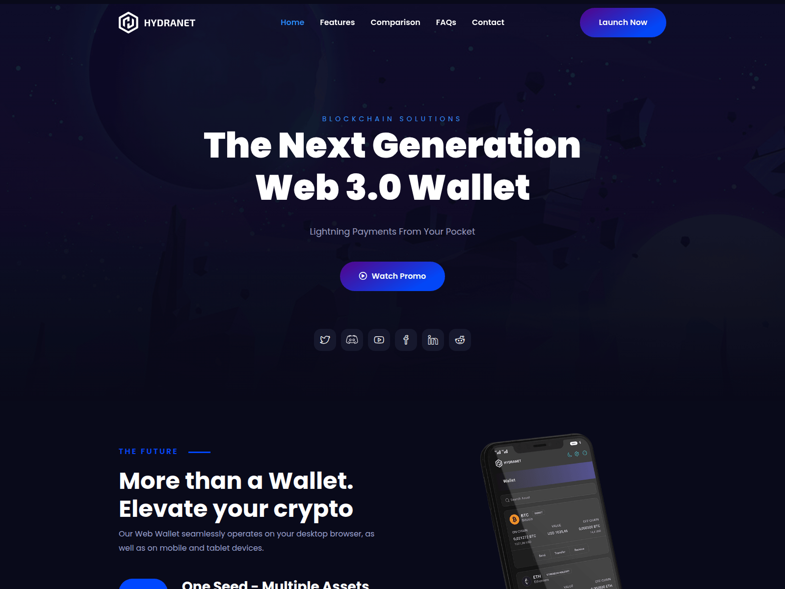 Screenshot of hydranetwallet.com