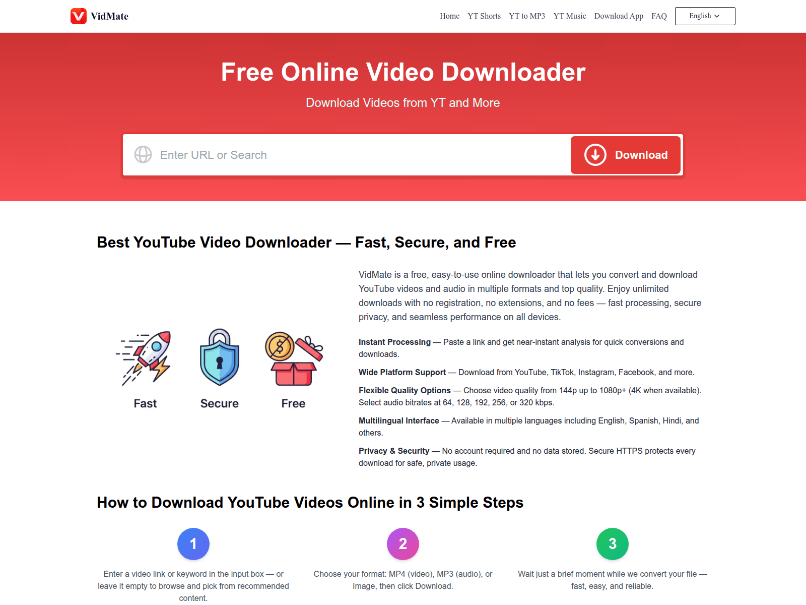 Screenshot of vidmate-official.com