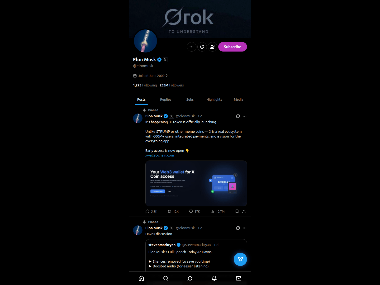 Screenshot of com-elonmusk.live