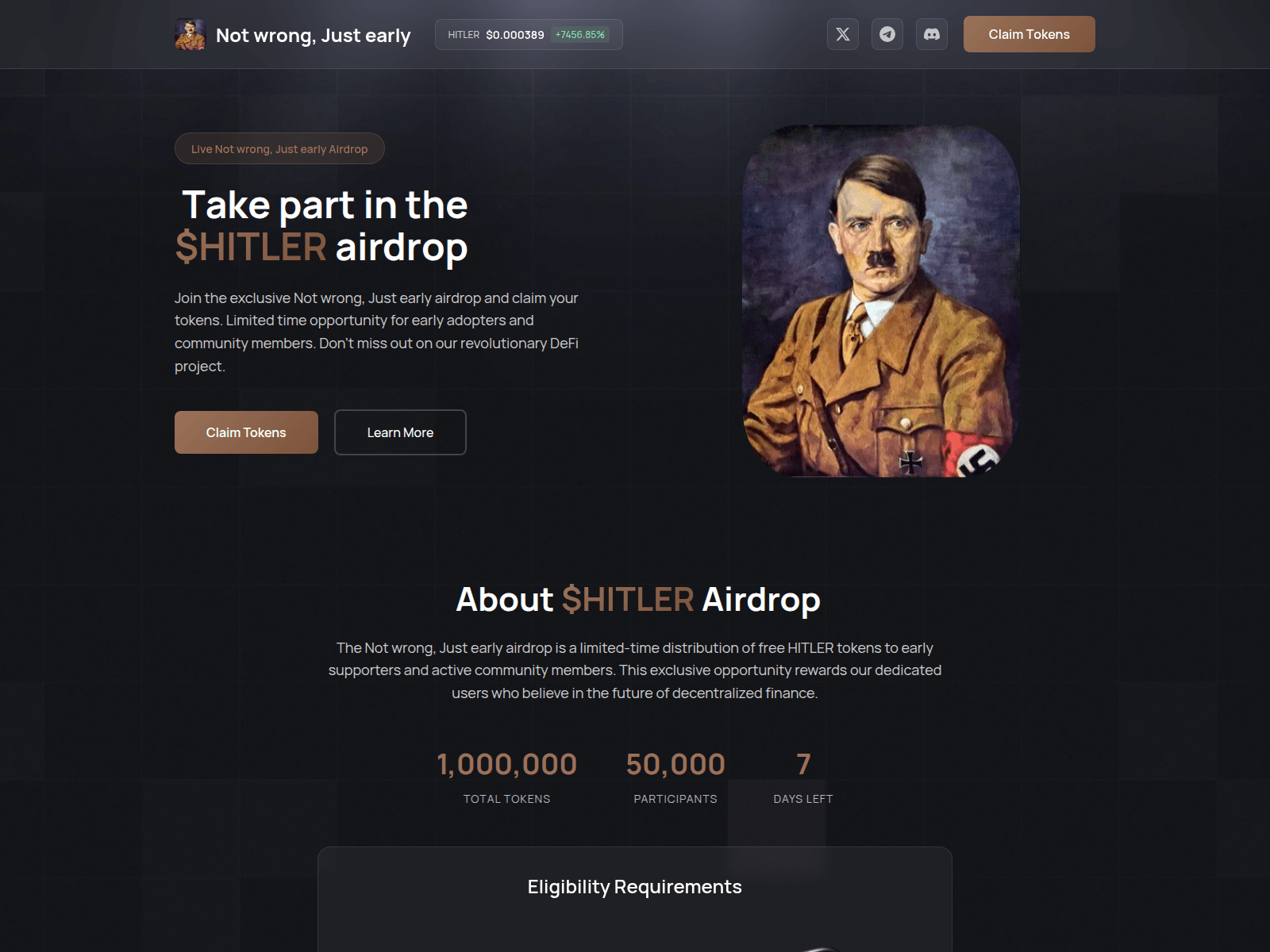 Screenshot of event-hitler.fun