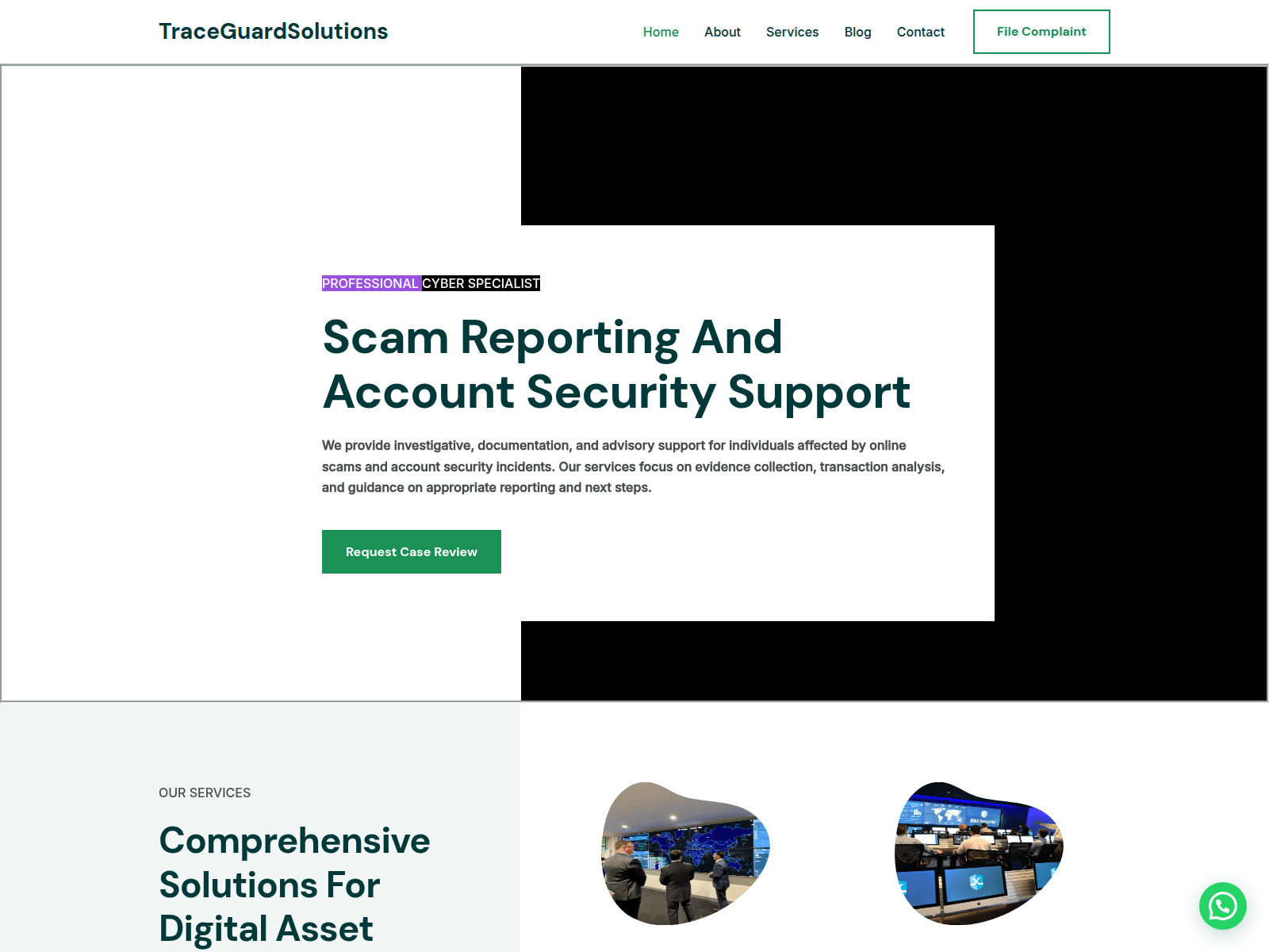 Screenshot of traceguardsolution.com