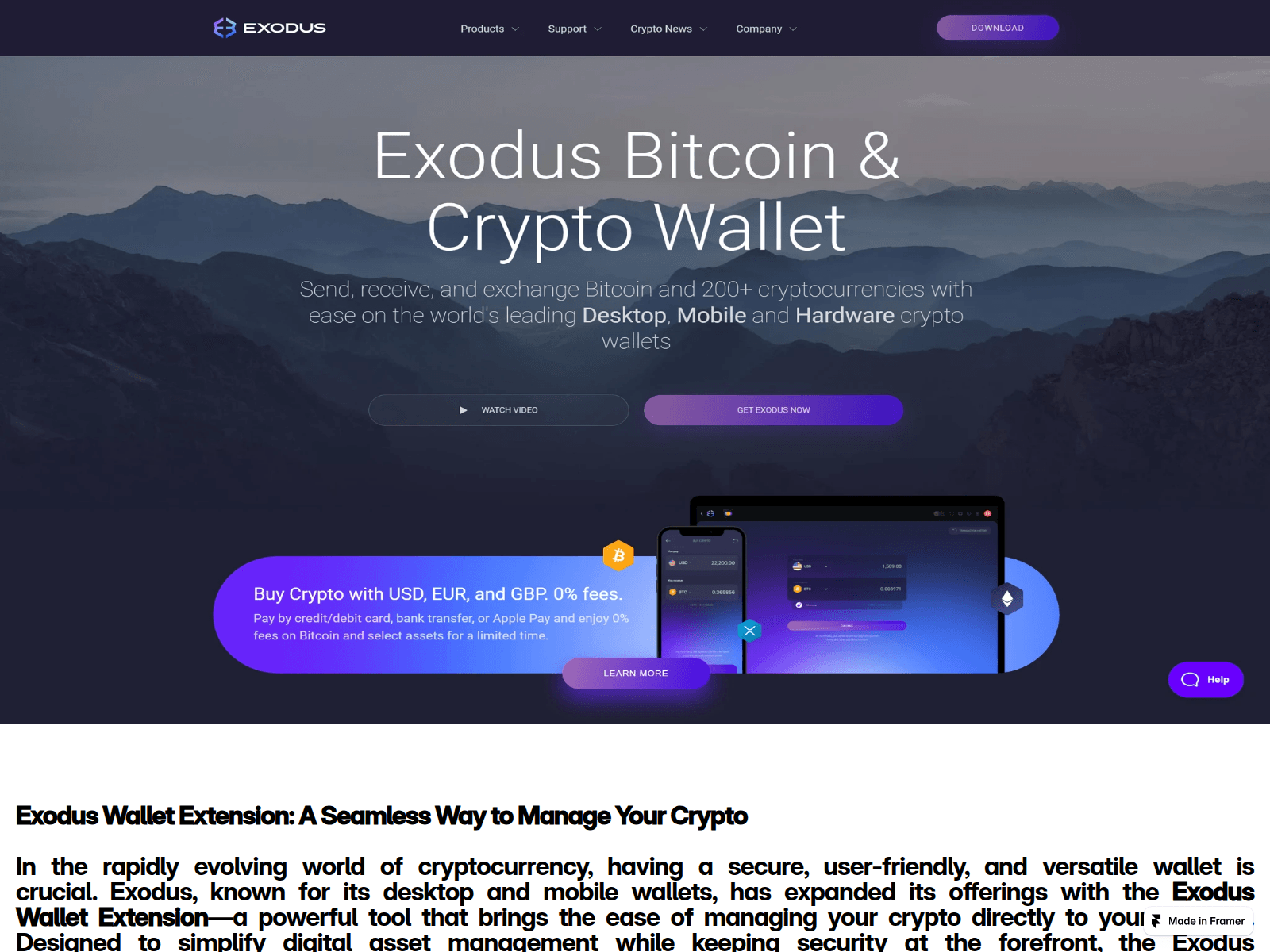 Screenshot of xodus-en.framer.ai