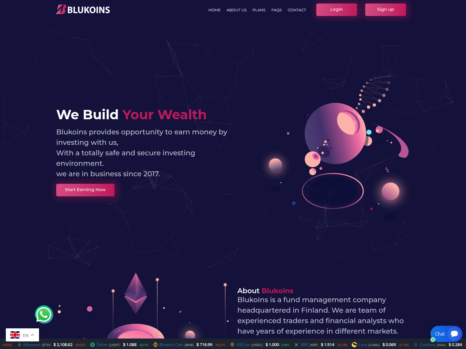 Screenshot of www.blukoins.com