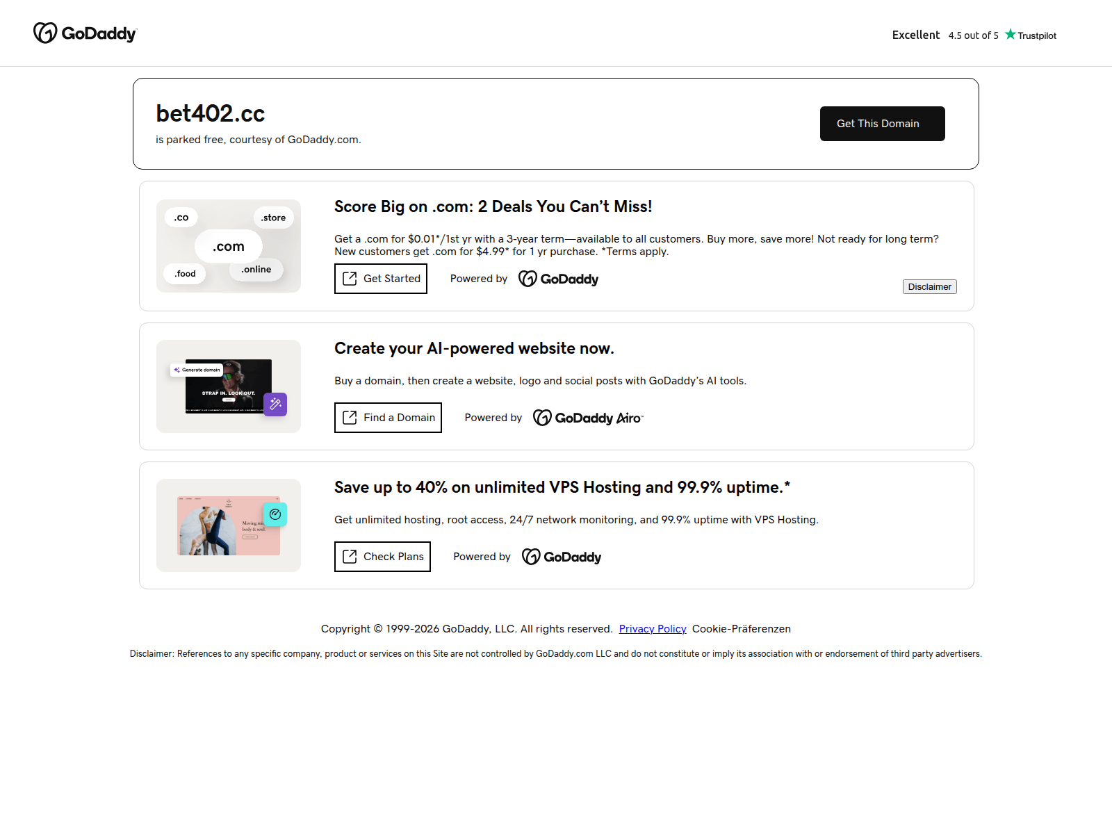 Screenshot of bet402.cc