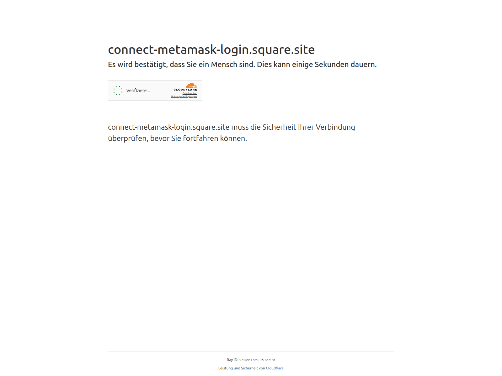 Screenshot of connect-metamask-login.square.site
