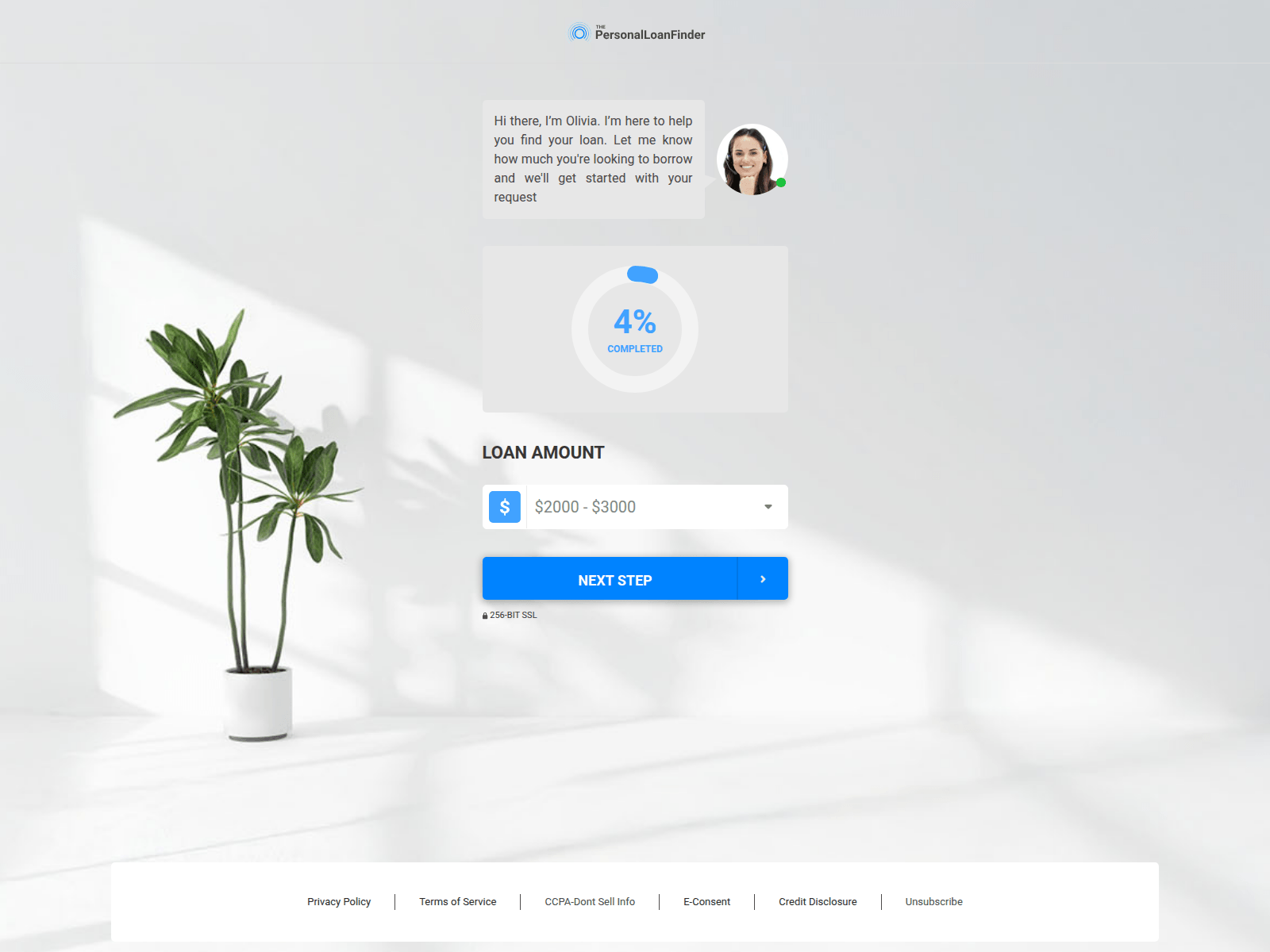 Screenshot of thepersonalloanfinder.com