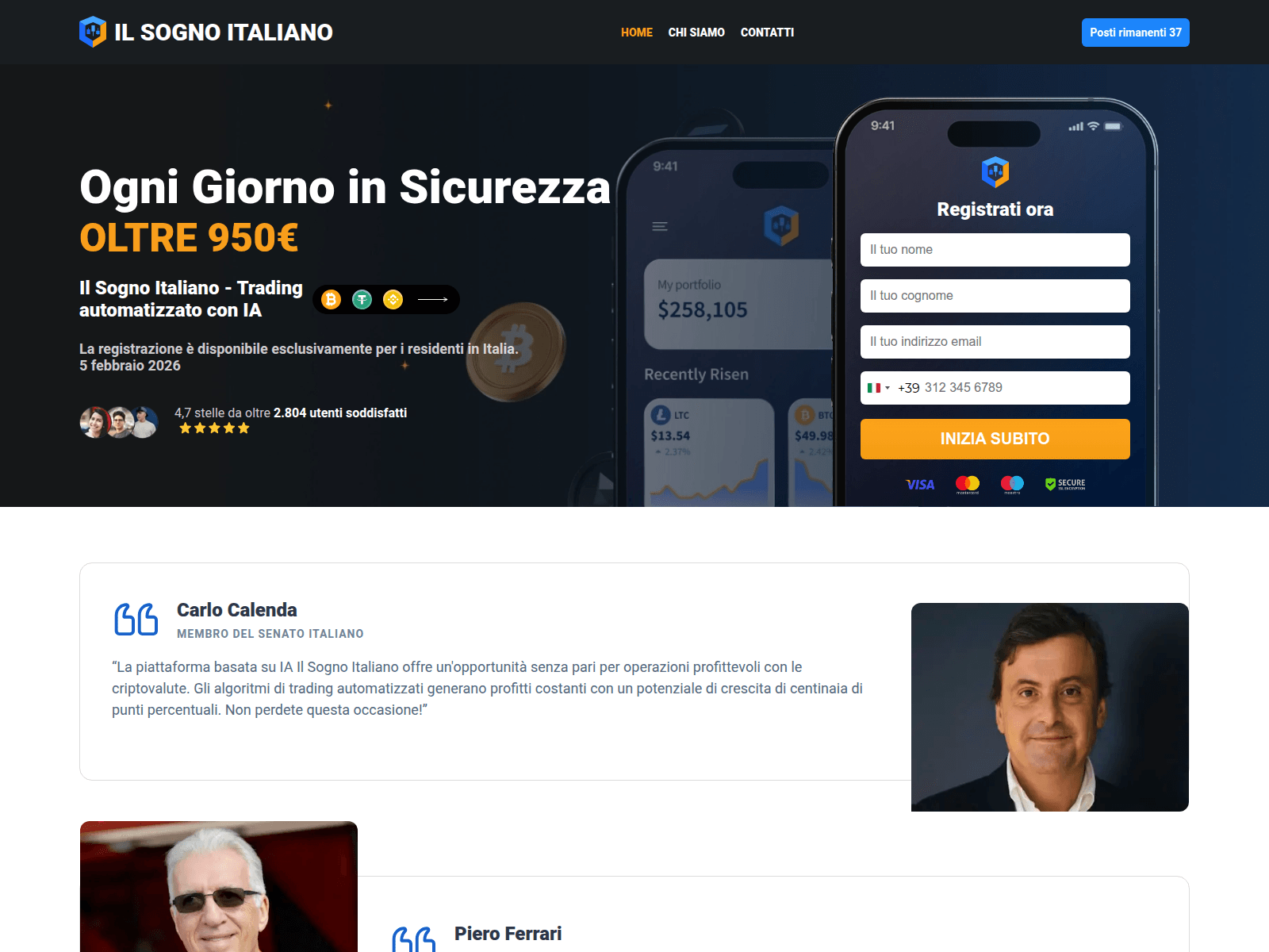 Screenshot of il-sogno-italiano.net