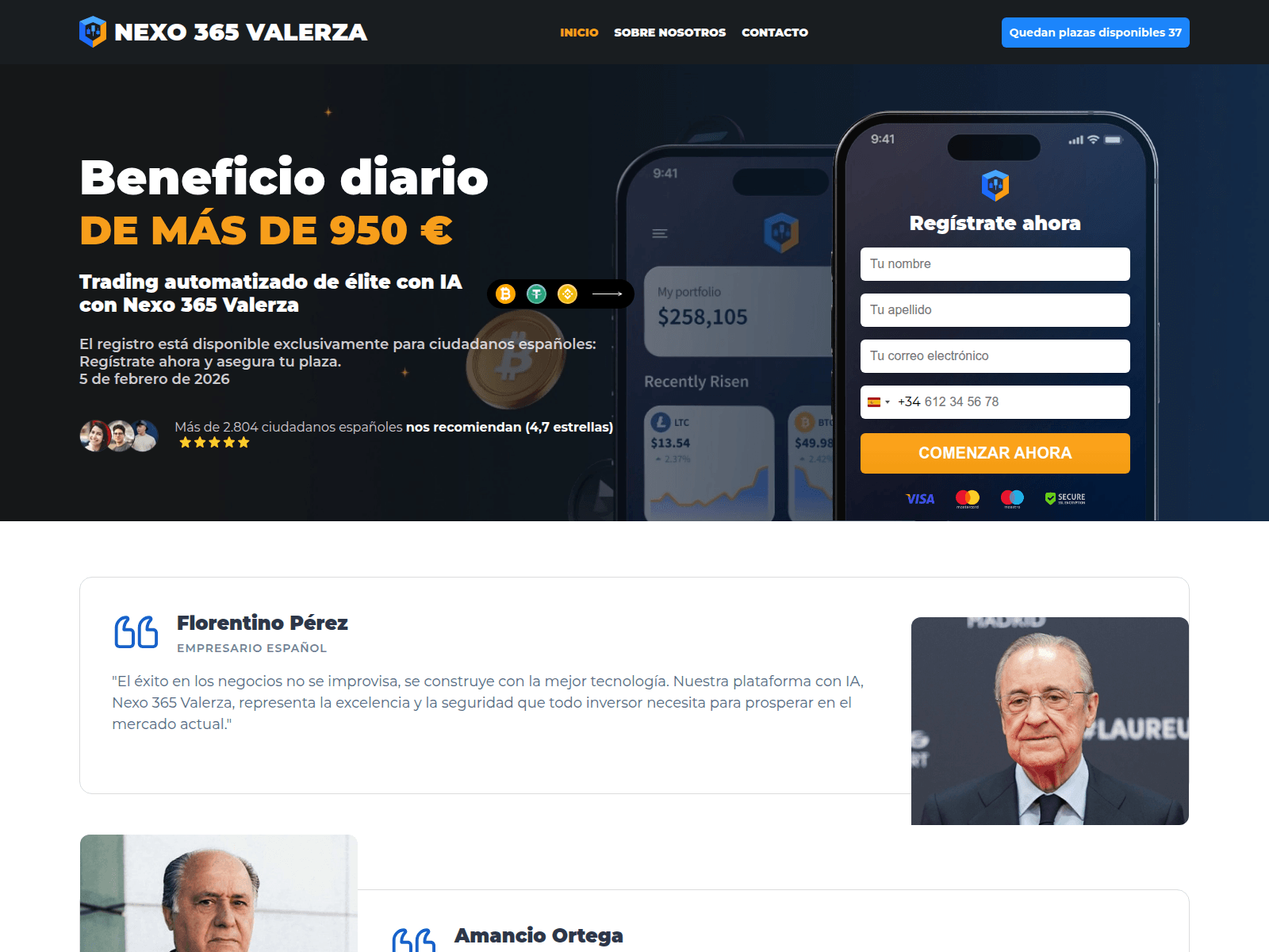 Screenshot of nexo-365valerza.net