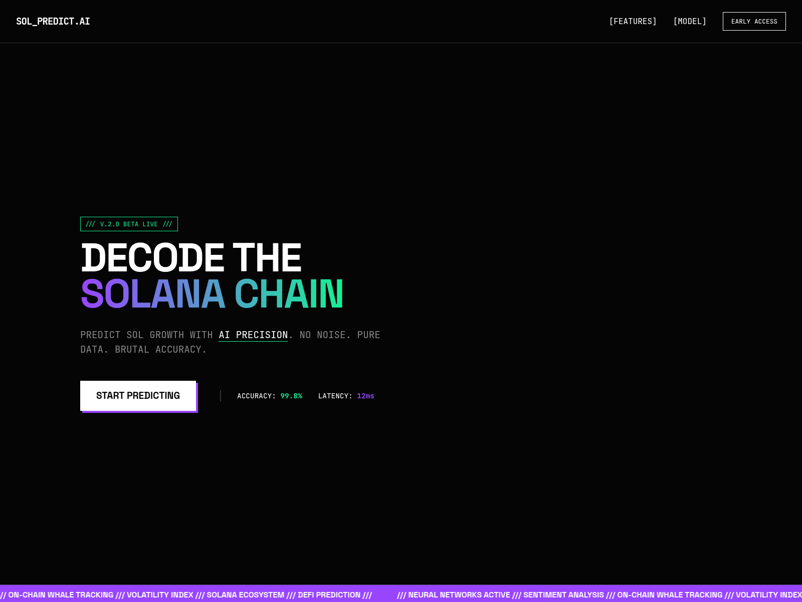 Screenshot of sol-predict.click