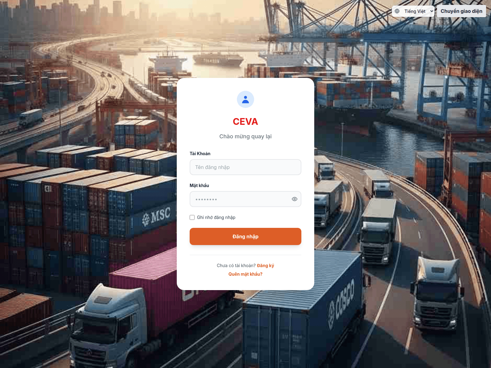 Screenshot of www.cevalogistics-vn.com