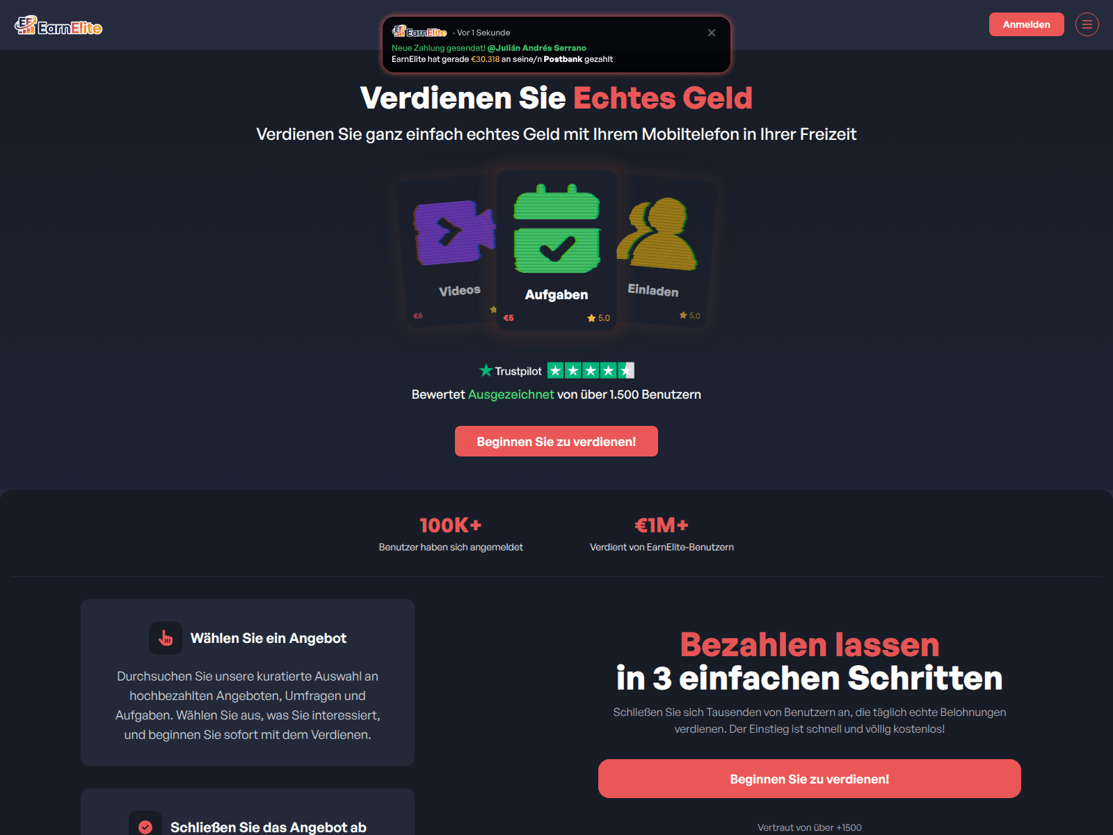 Screenshot of earneffte-cduibd.xyz