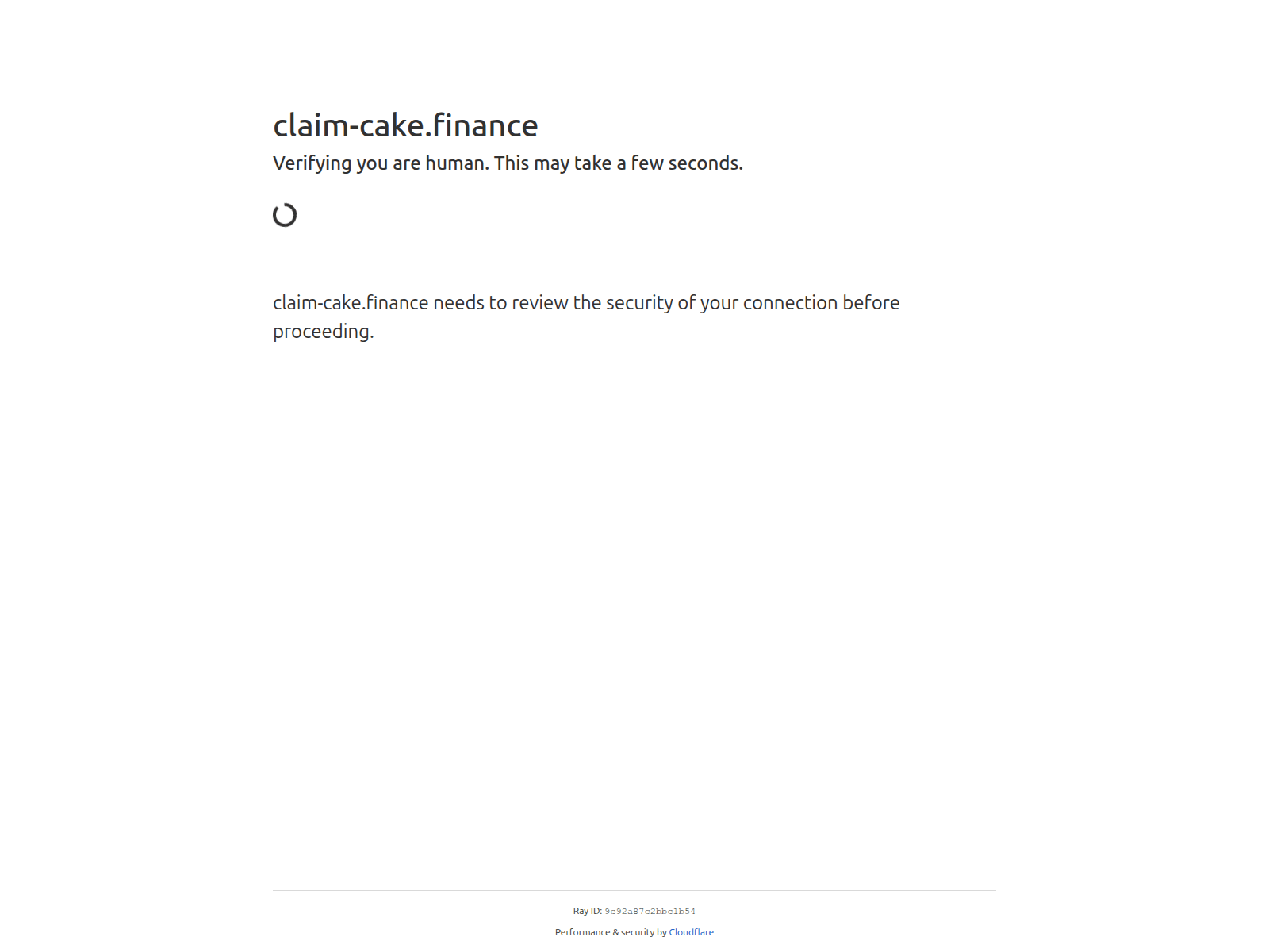 Screenshot of claim-cake.finance