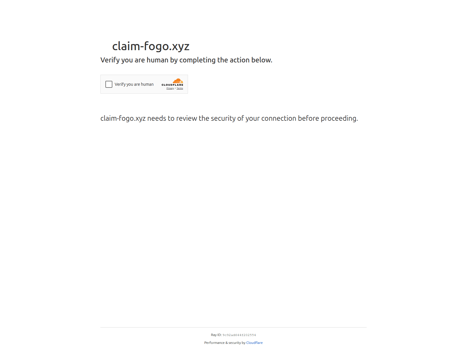 Screenshot of claim-fogo.xyz