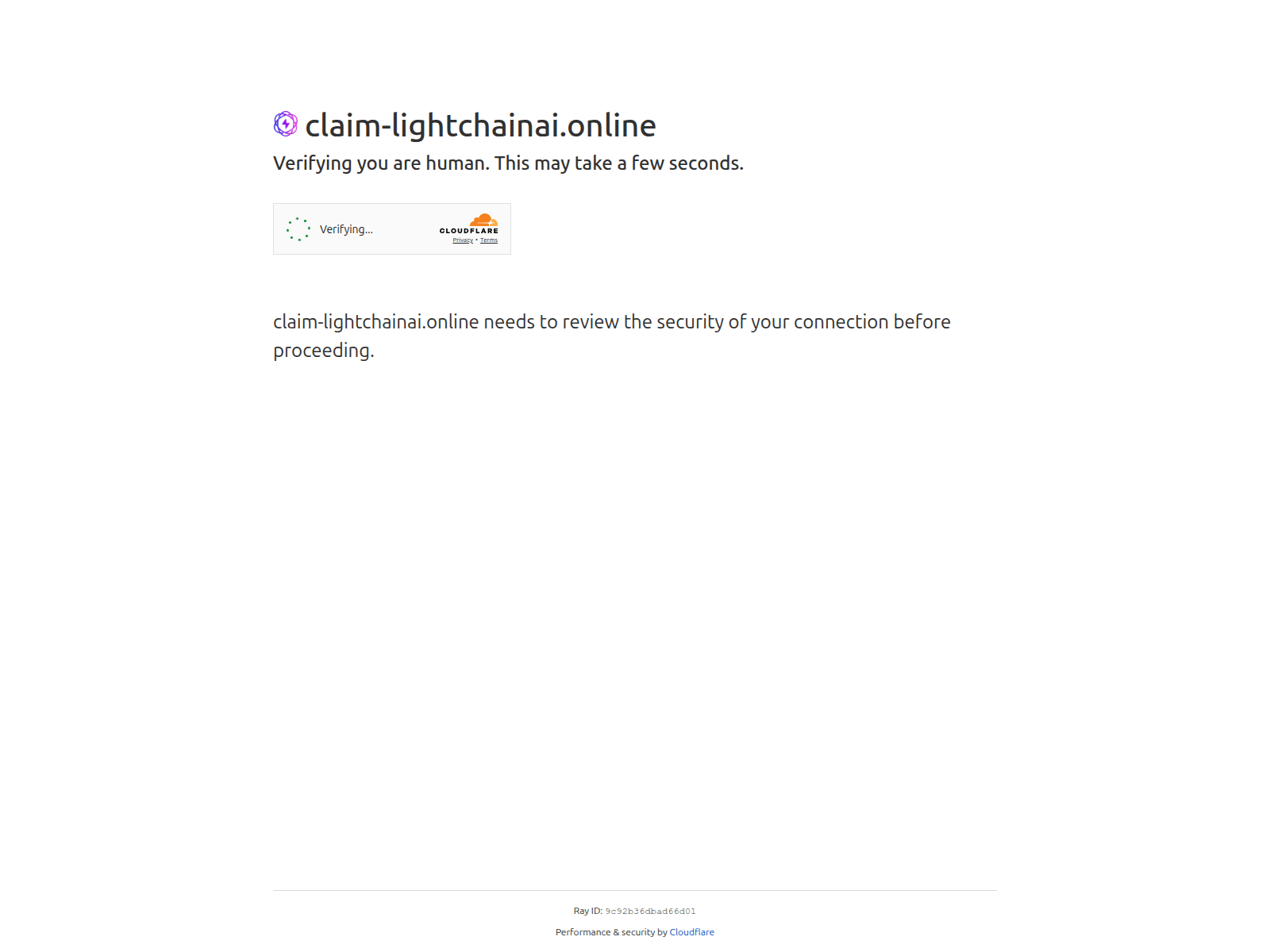 Screenshot of claim-lightchainai.online