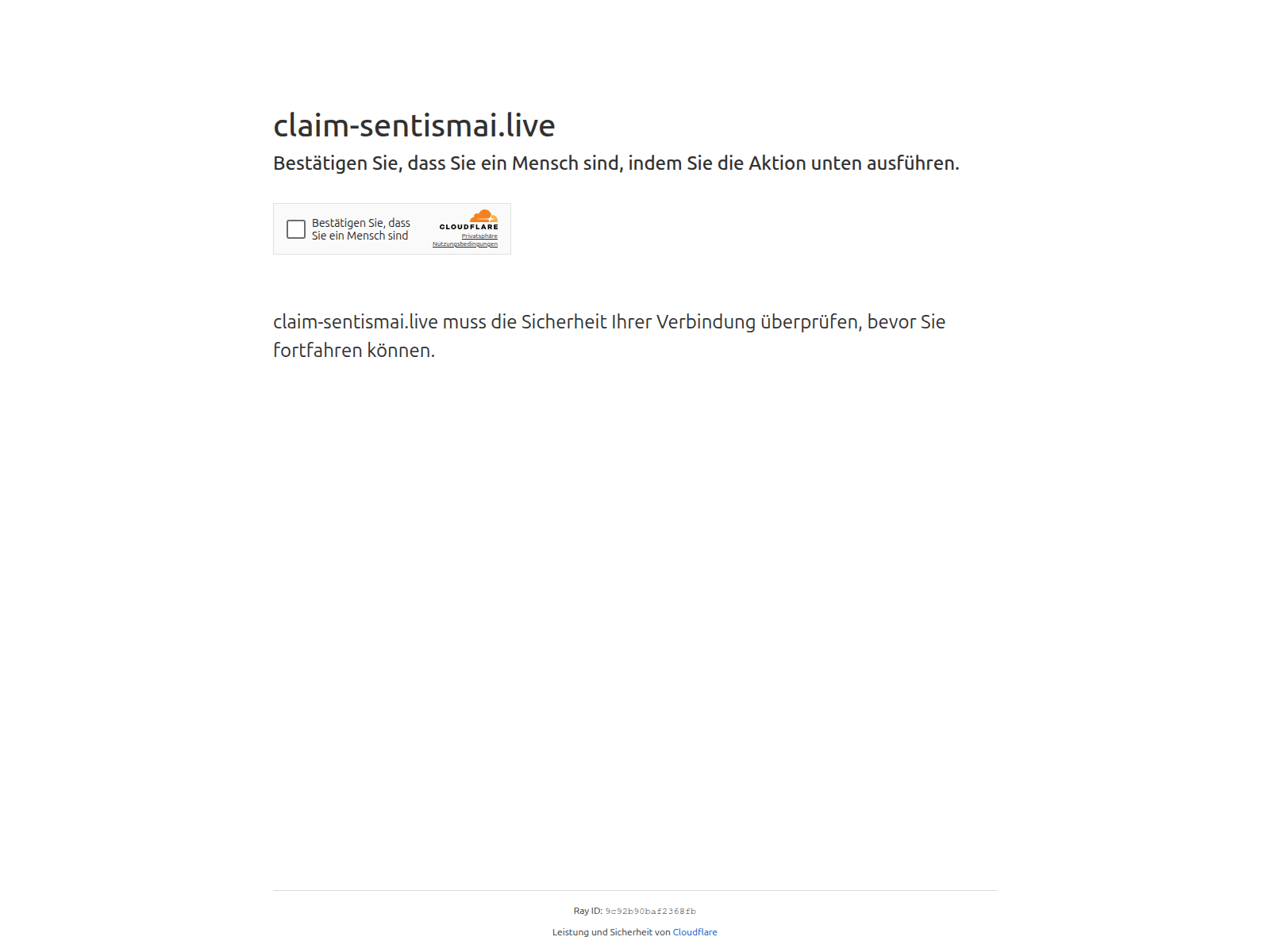 Screenshot of claim-sentismai.live