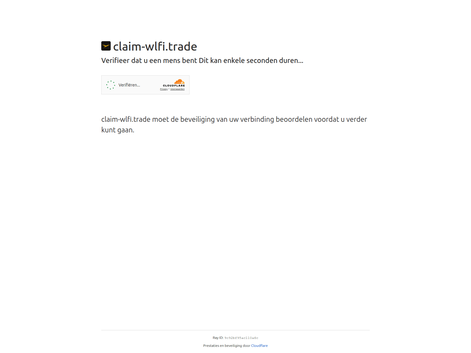 Screenshot of claim-wlfi.trade
