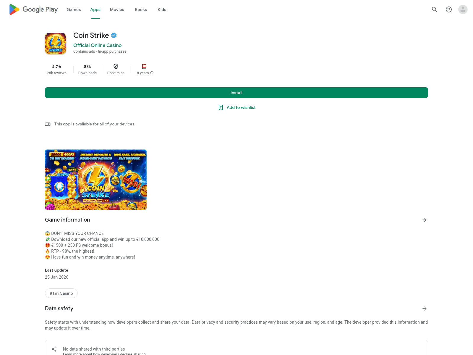 Forensic screenshot of coin-strike-world.online