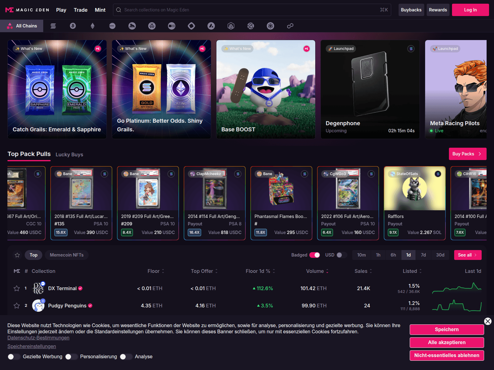 Screenshot of sol-devnet1.magiceden.dev
