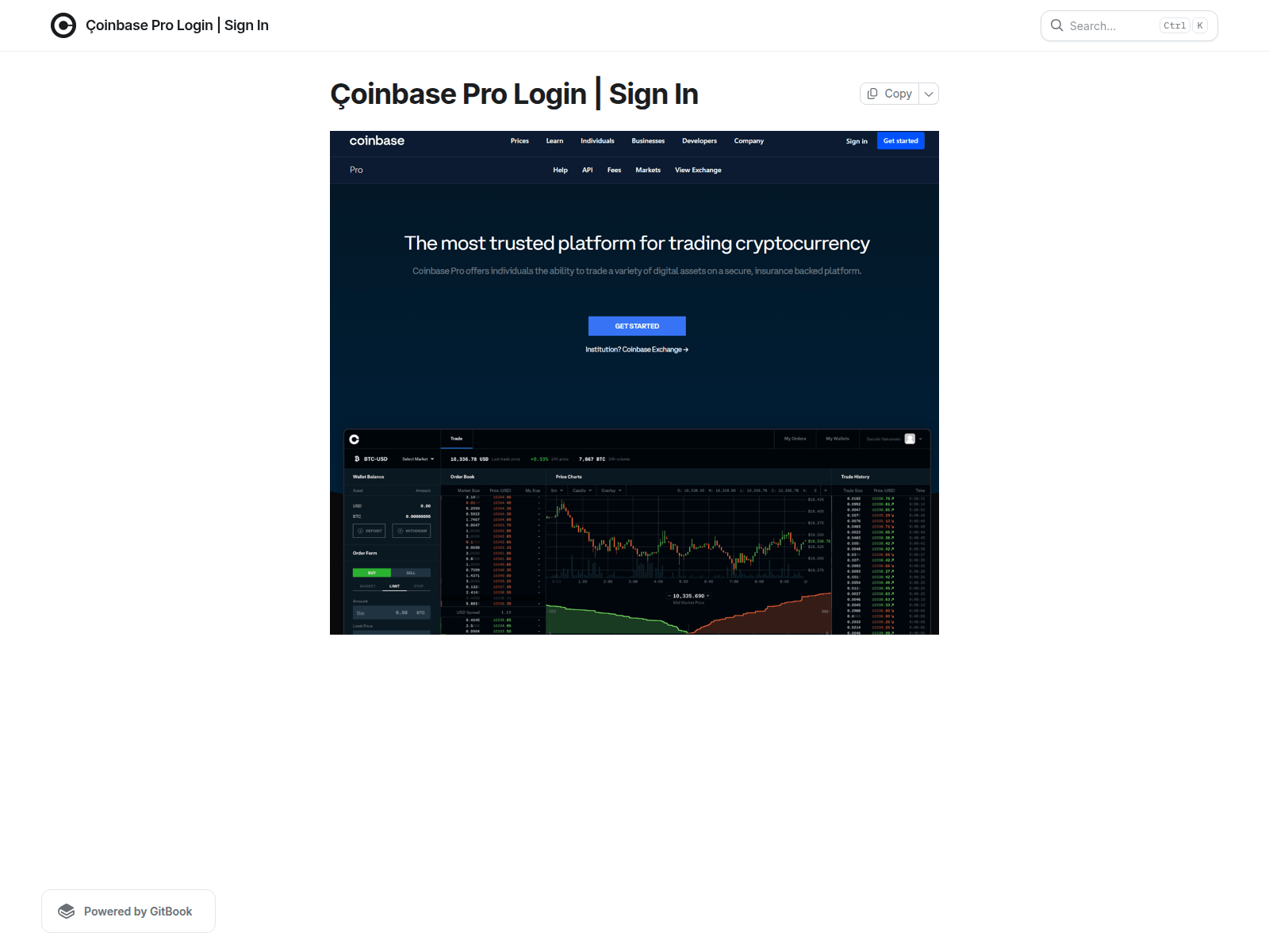 Screenshot of coinbcaseprologin.gitbook.io