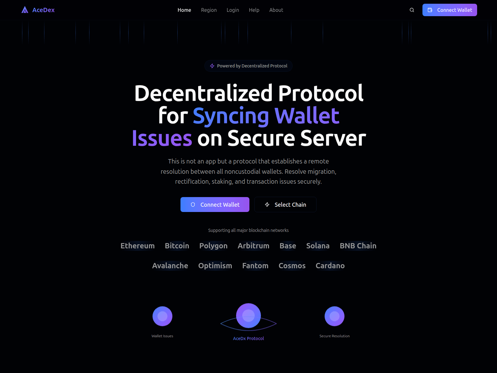 Screenshot of acedex.app