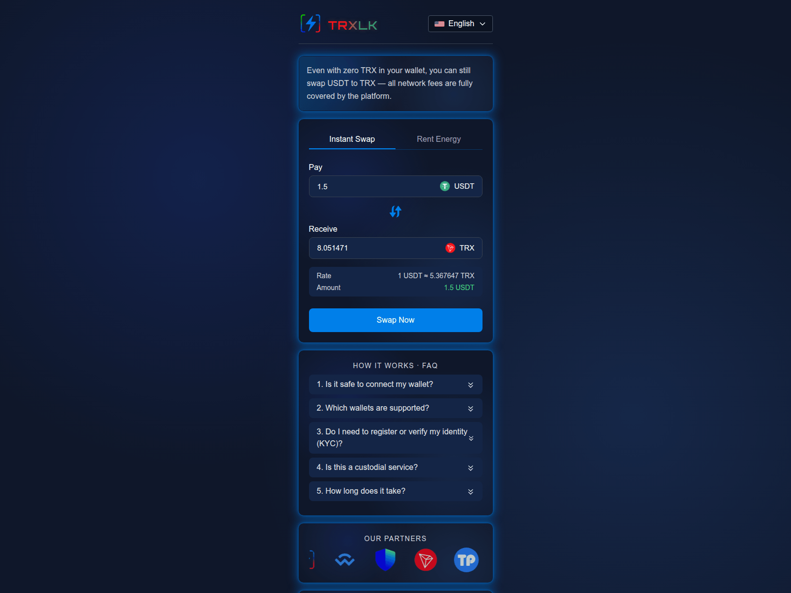 Screenshot of trxlk.com