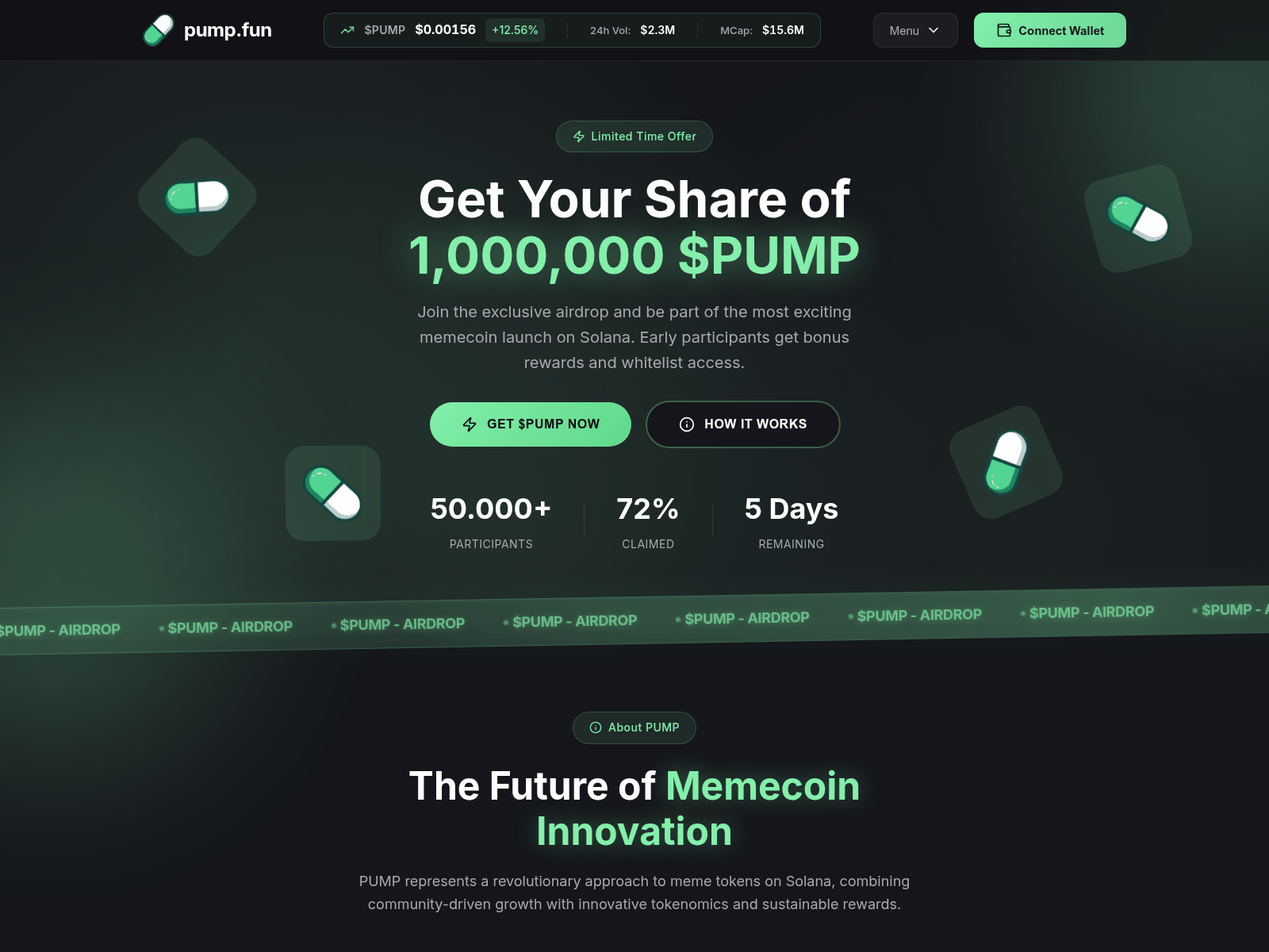 Screenshot of pumpfunsales.netlify.app