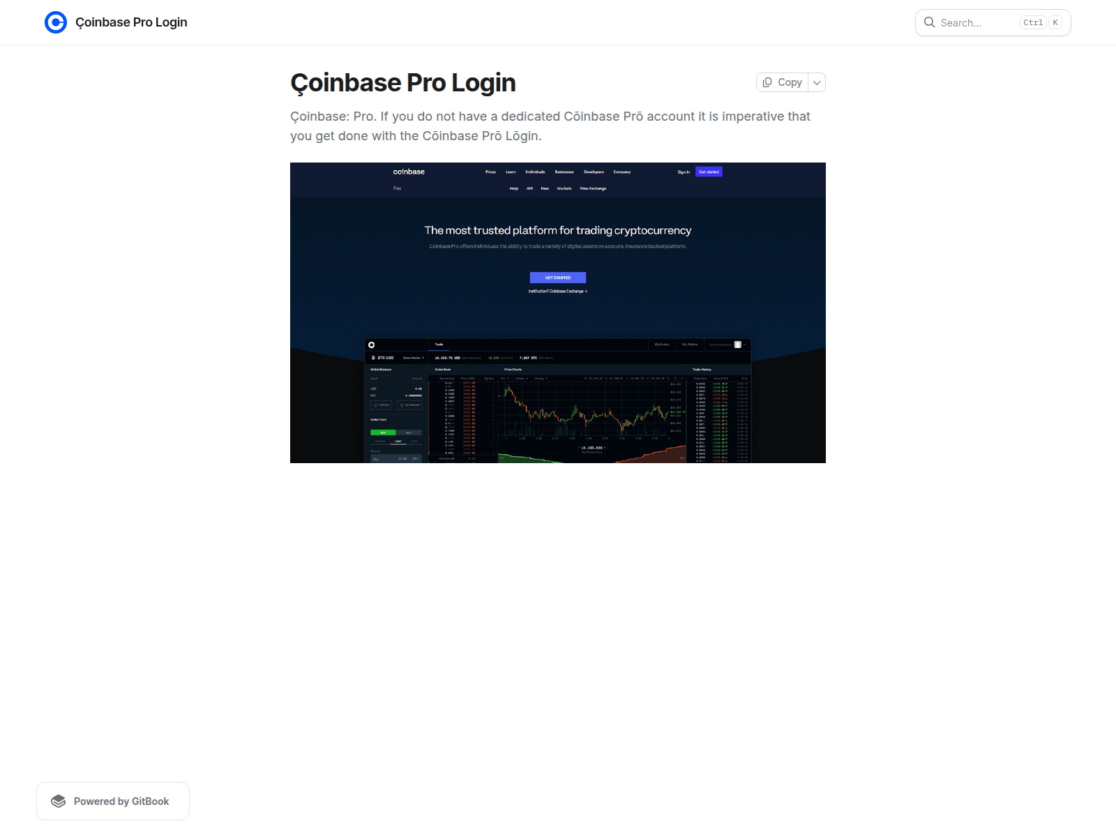 Screenshot of coin-besepro-login.gitbook.io