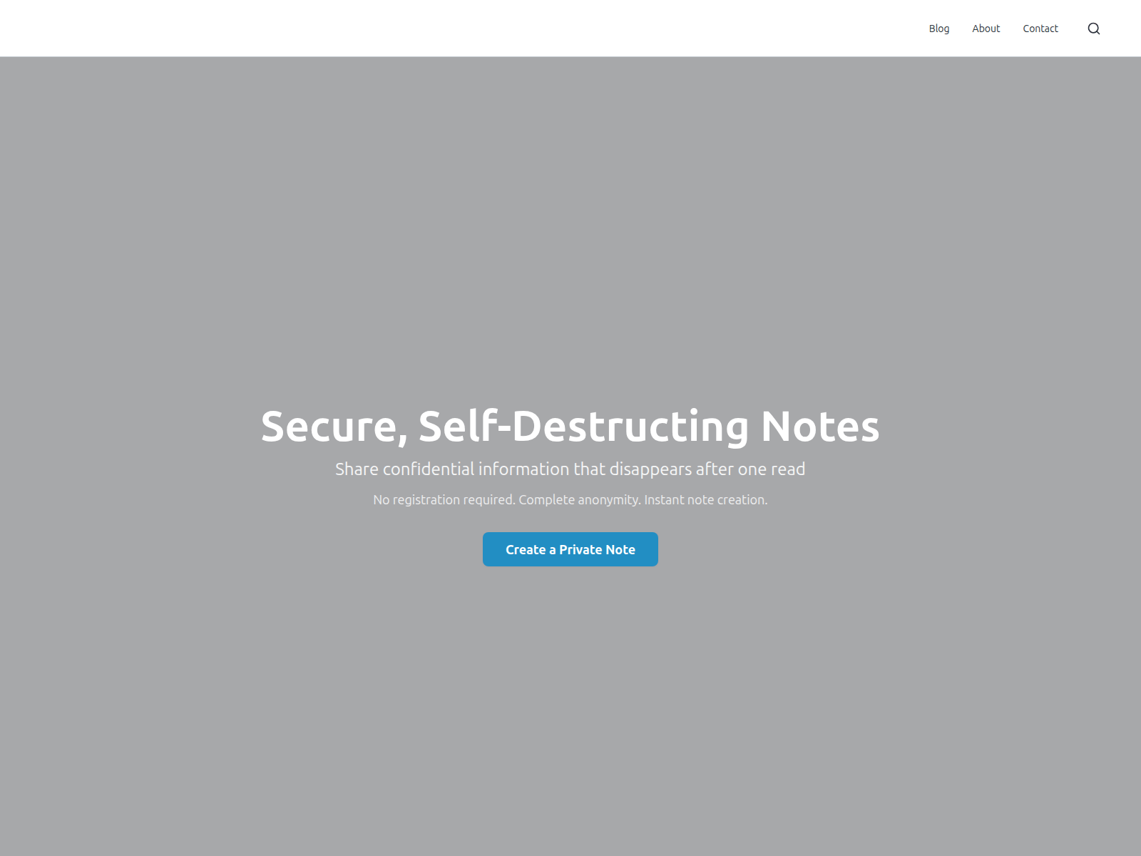 Screenshot of pritnote.com