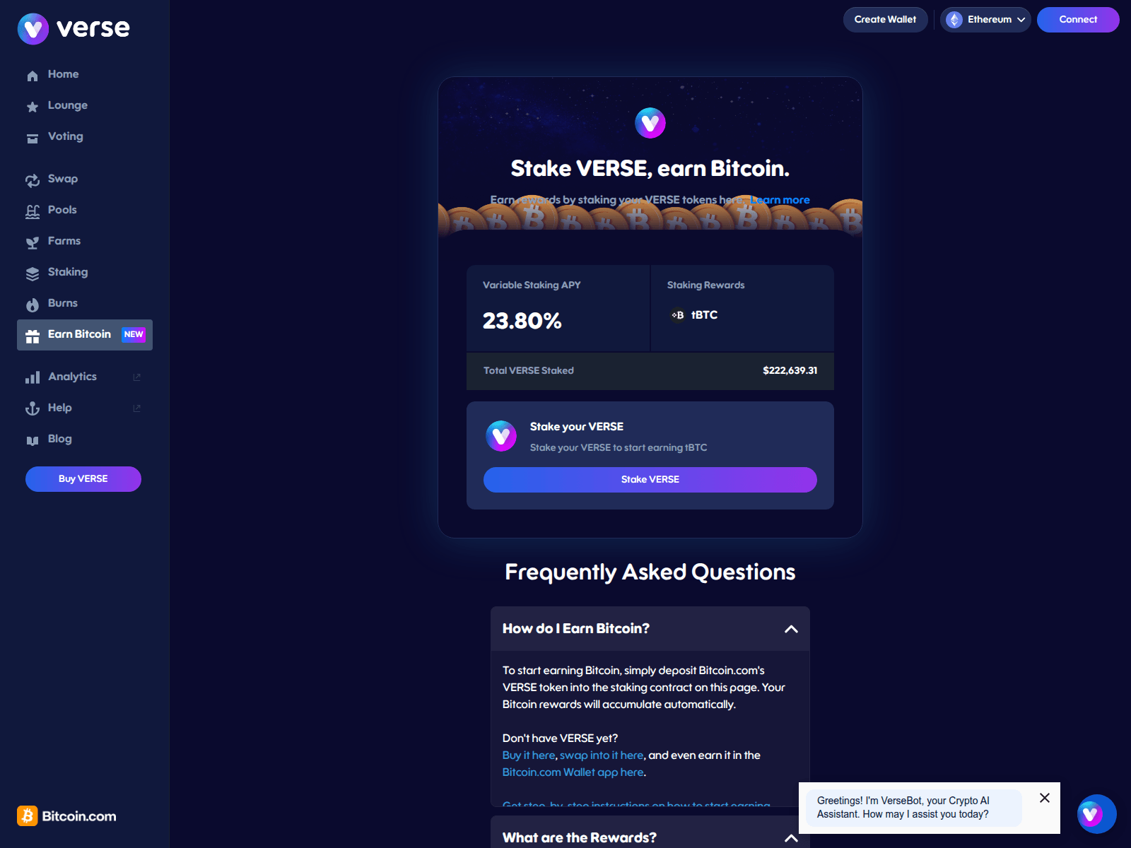 Screenshot of btcverse.digital