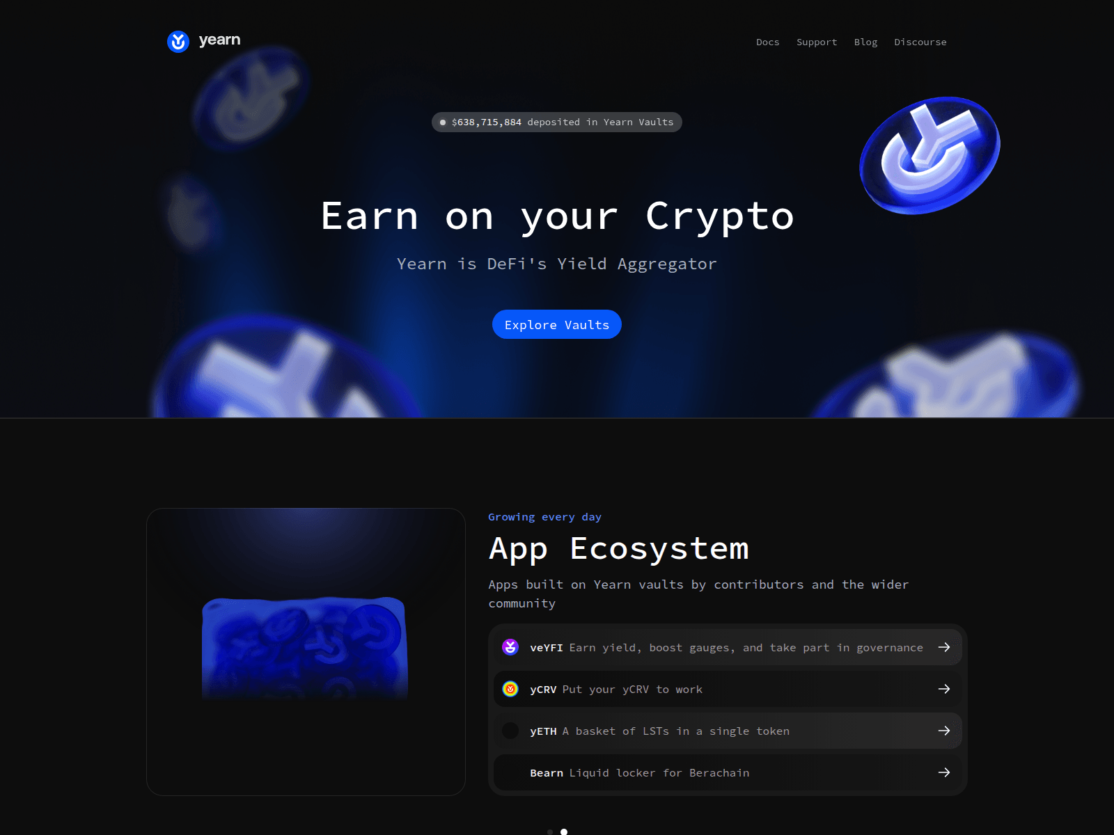 Screenshot of yearnfi.live
