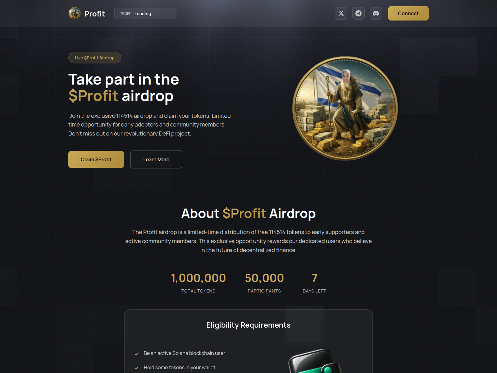 Screenshot of claim-profit.pages.dev