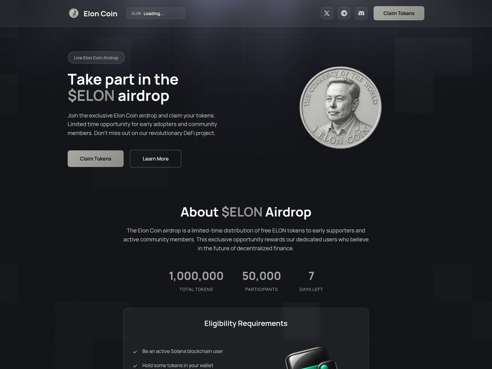 Screenshot of claim-elon.pages.dev