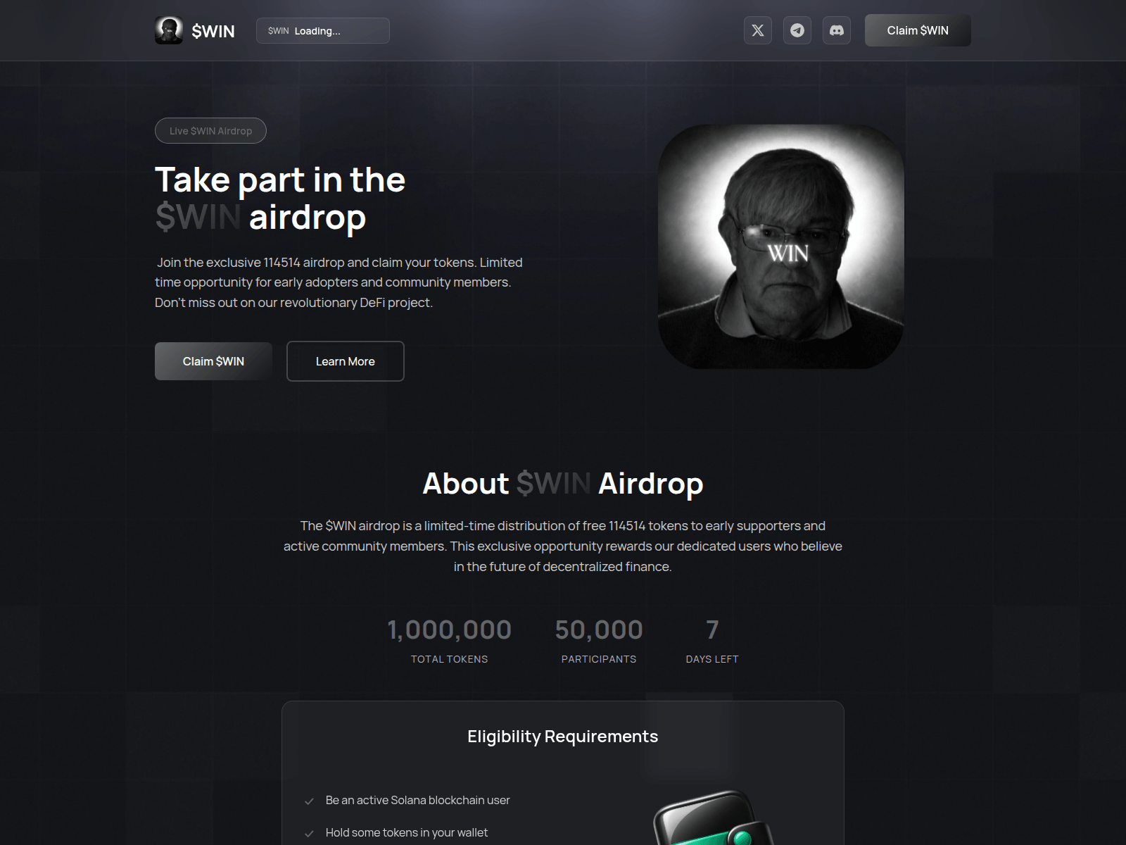 Screenshot of claim-win.pages.dev