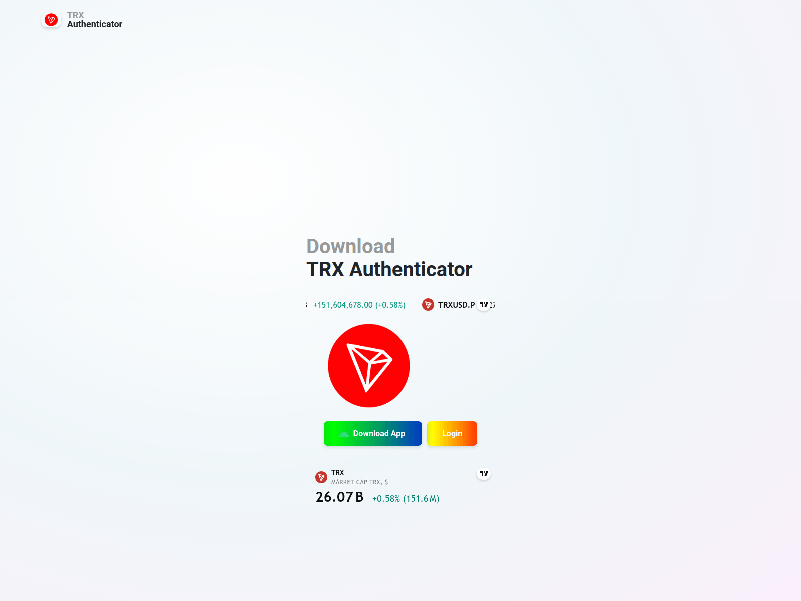 Screenshot of trxauthenticator.com.cluncoinearn.net