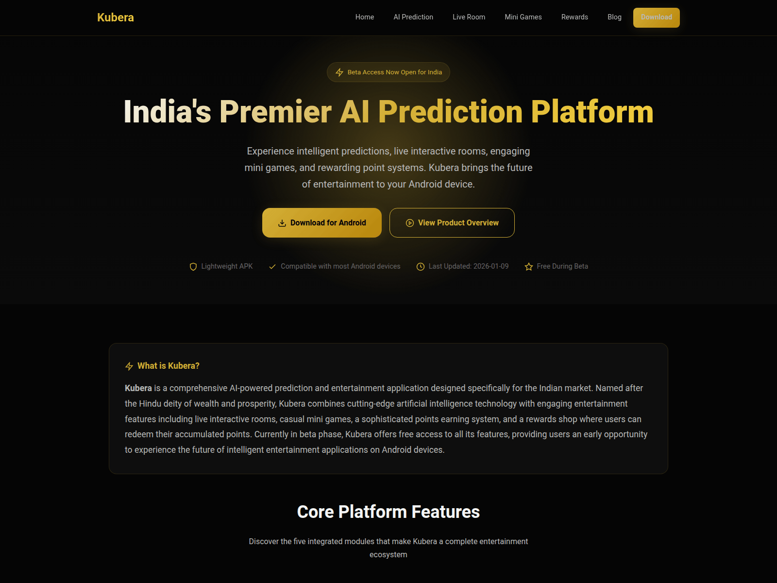 Screenshot of www.kuberaapp.com