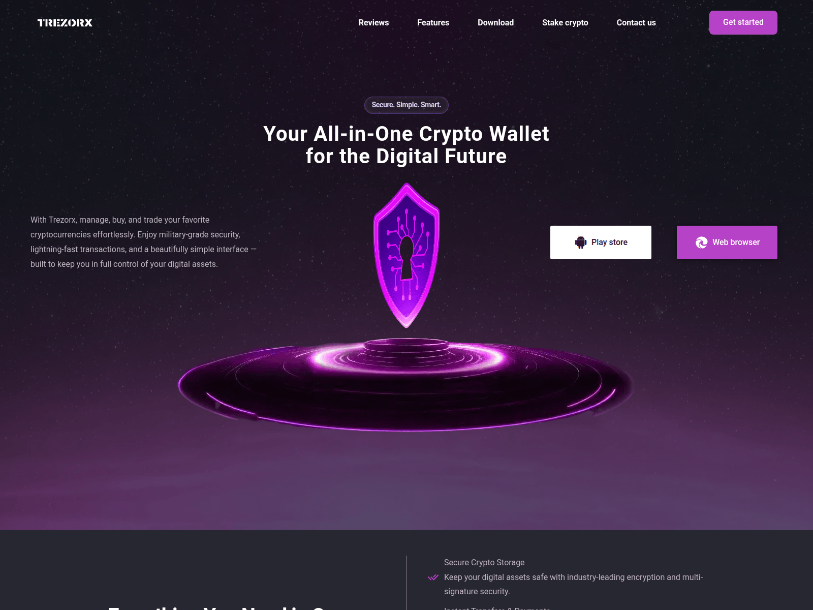 Screenshot of trezorx.net